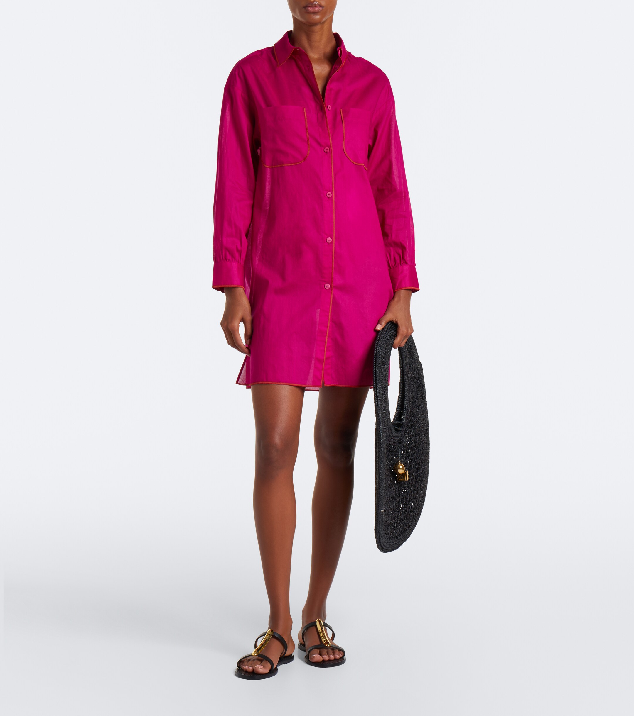Eres Eres Phare cotton voile shirt dress