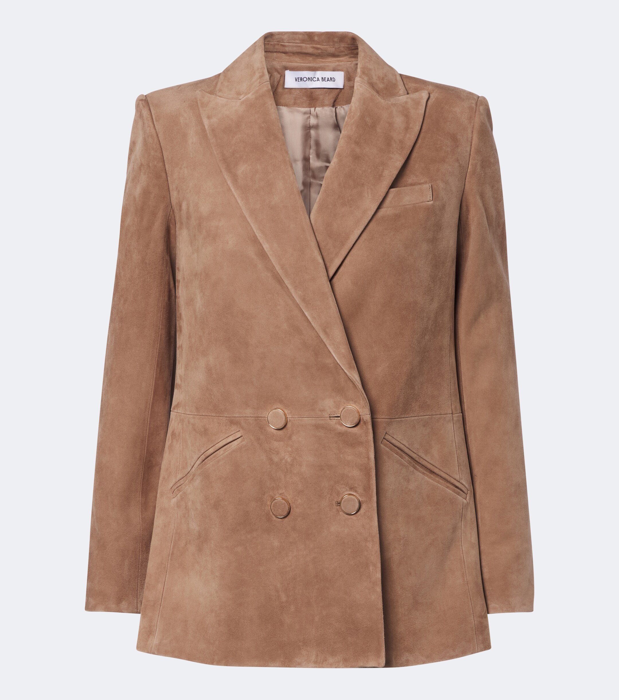 Veronica Beard Veronica Beard Oria double-breasted suede jacket