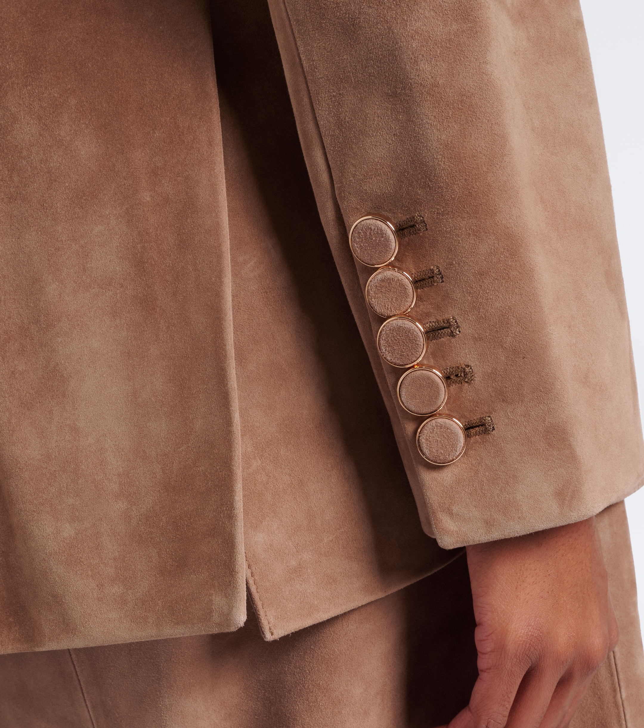 Veronica Beard Veronica Beard Oria double-breasted suede jacket