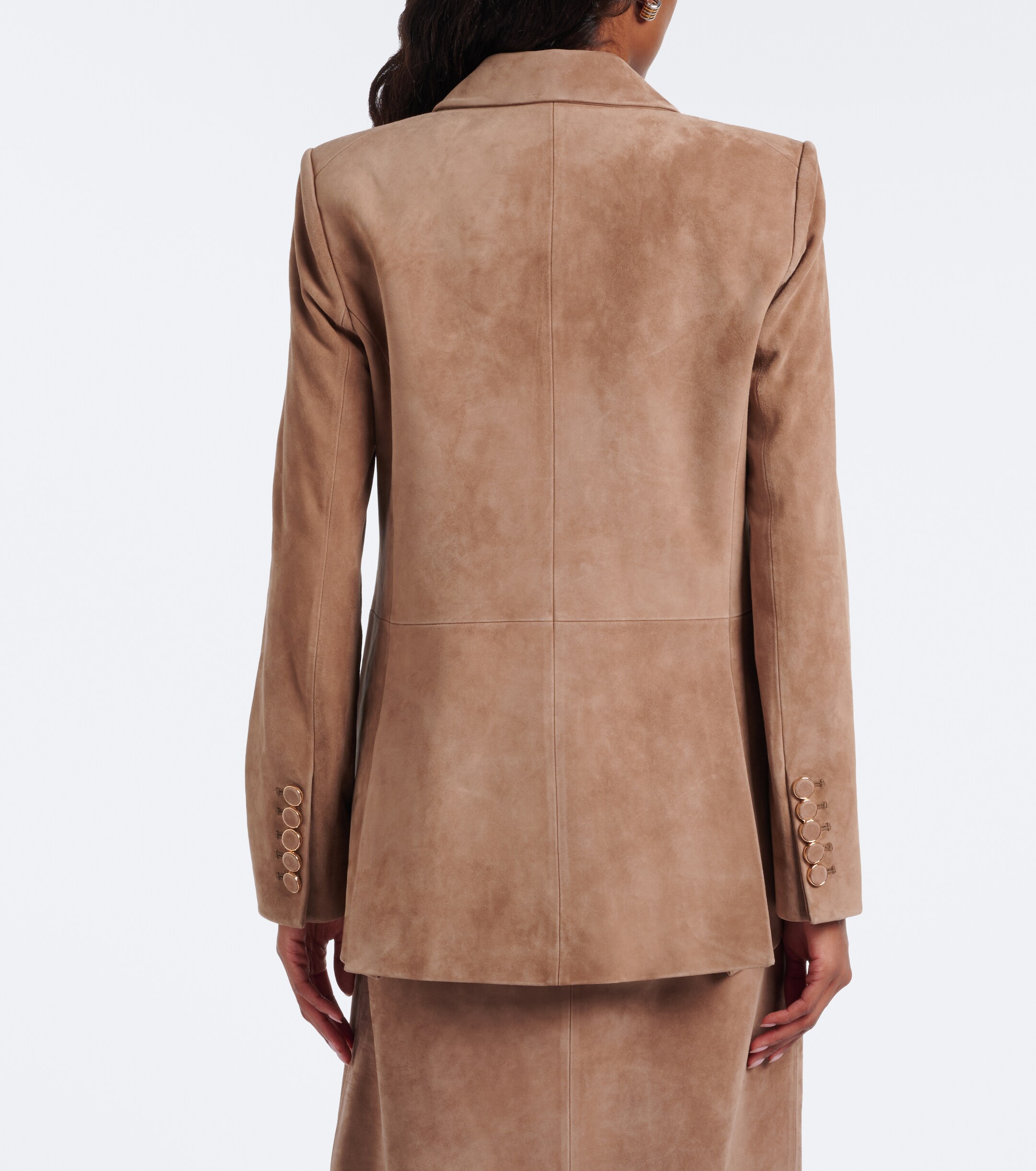 Veronica Beard Veronica Beard Oria double-breasted suede jacket