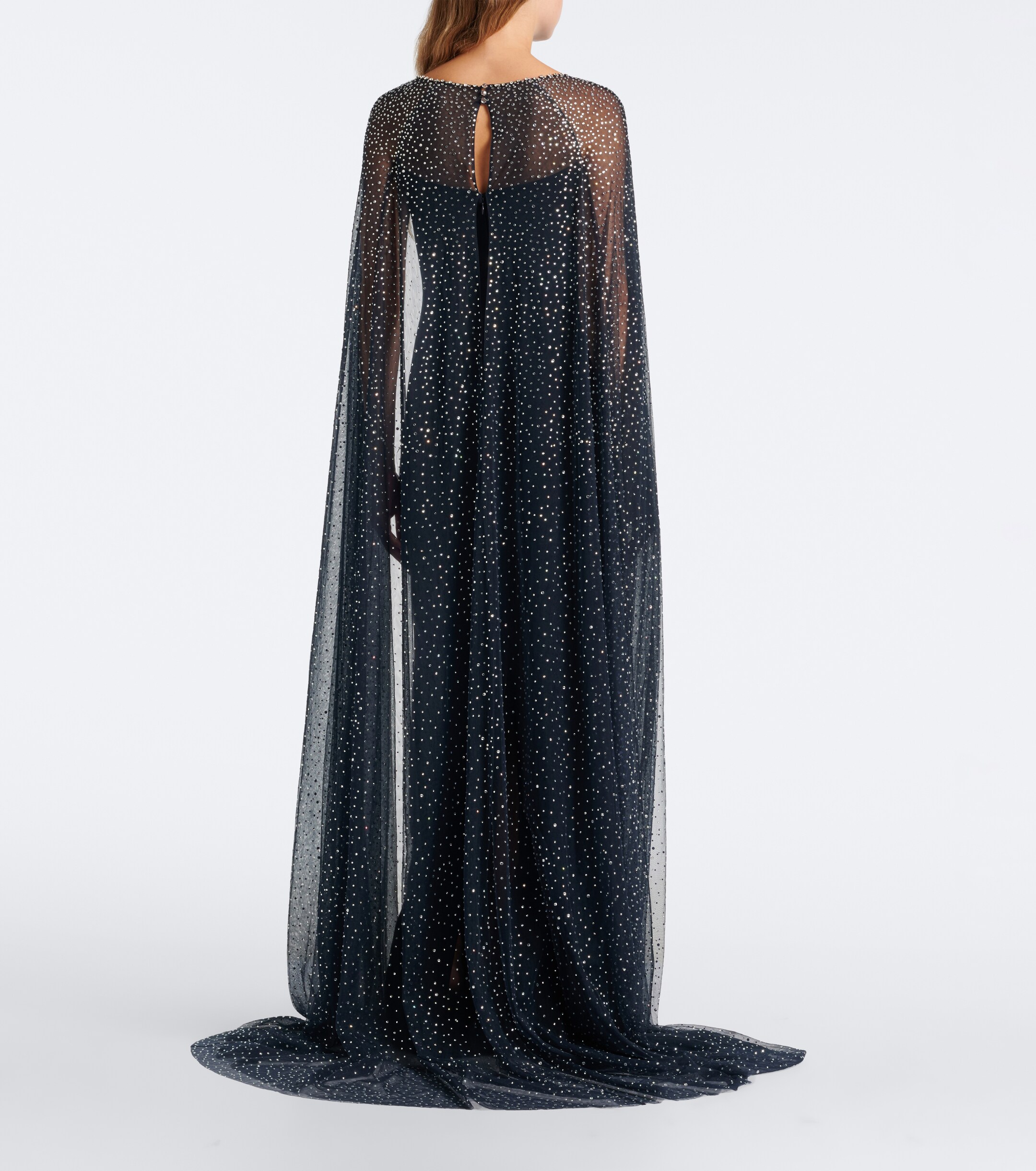 Jenny Packham Jenny Packham Moxie caped embellished gown
