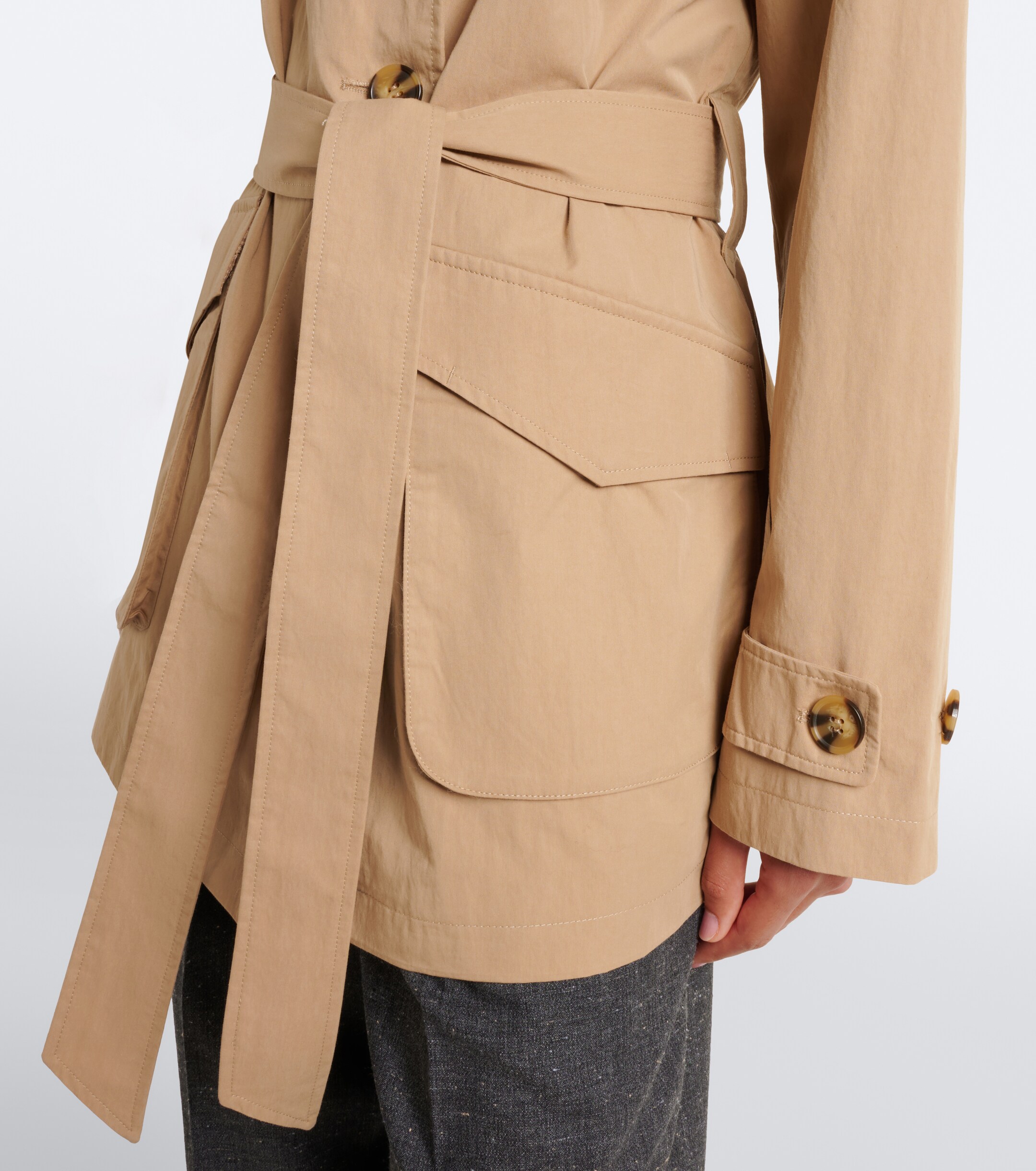 Varley Varley Celina belted cotton-blend jacket