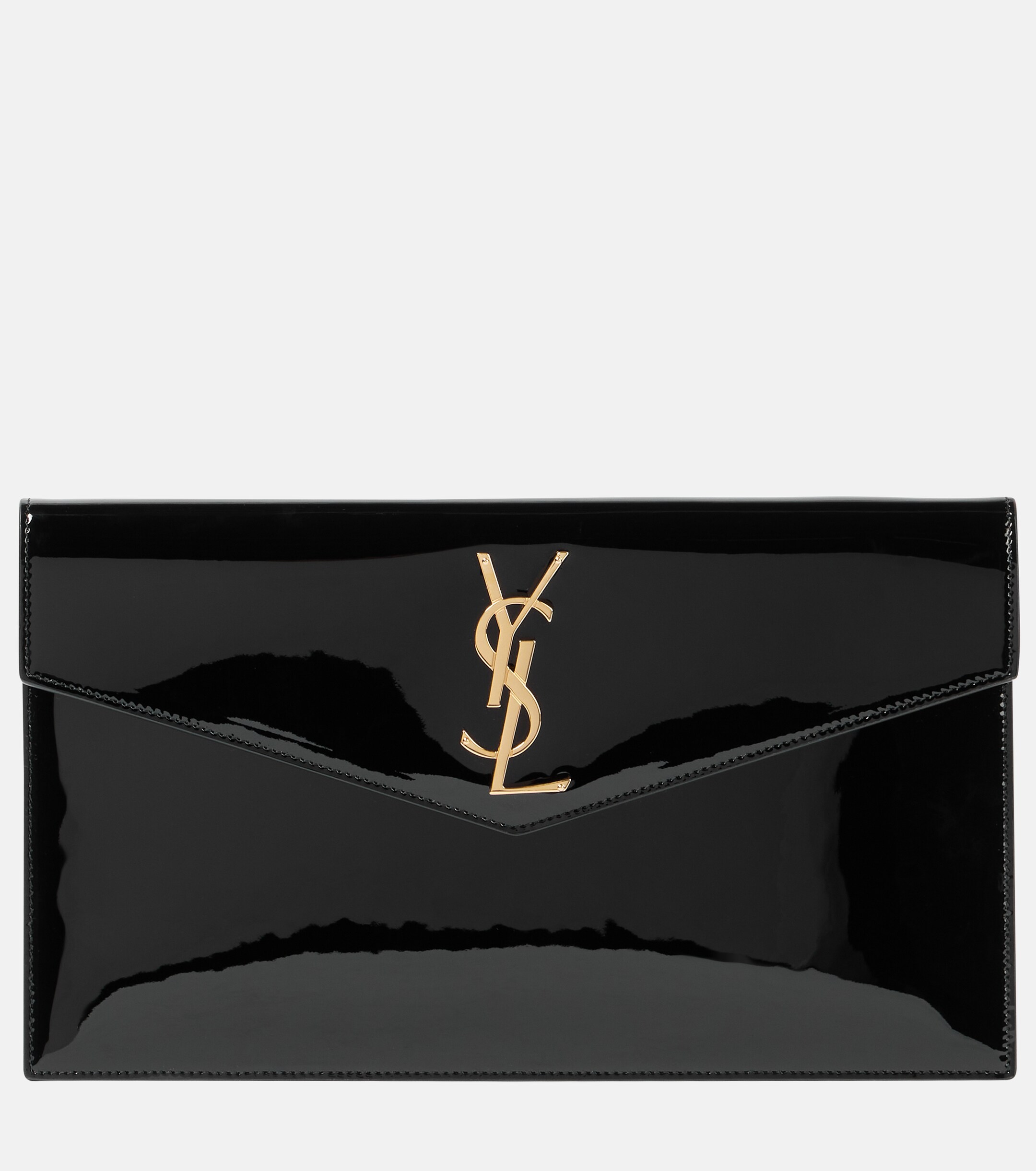 Saint Laurent Uptown patent leather clutch