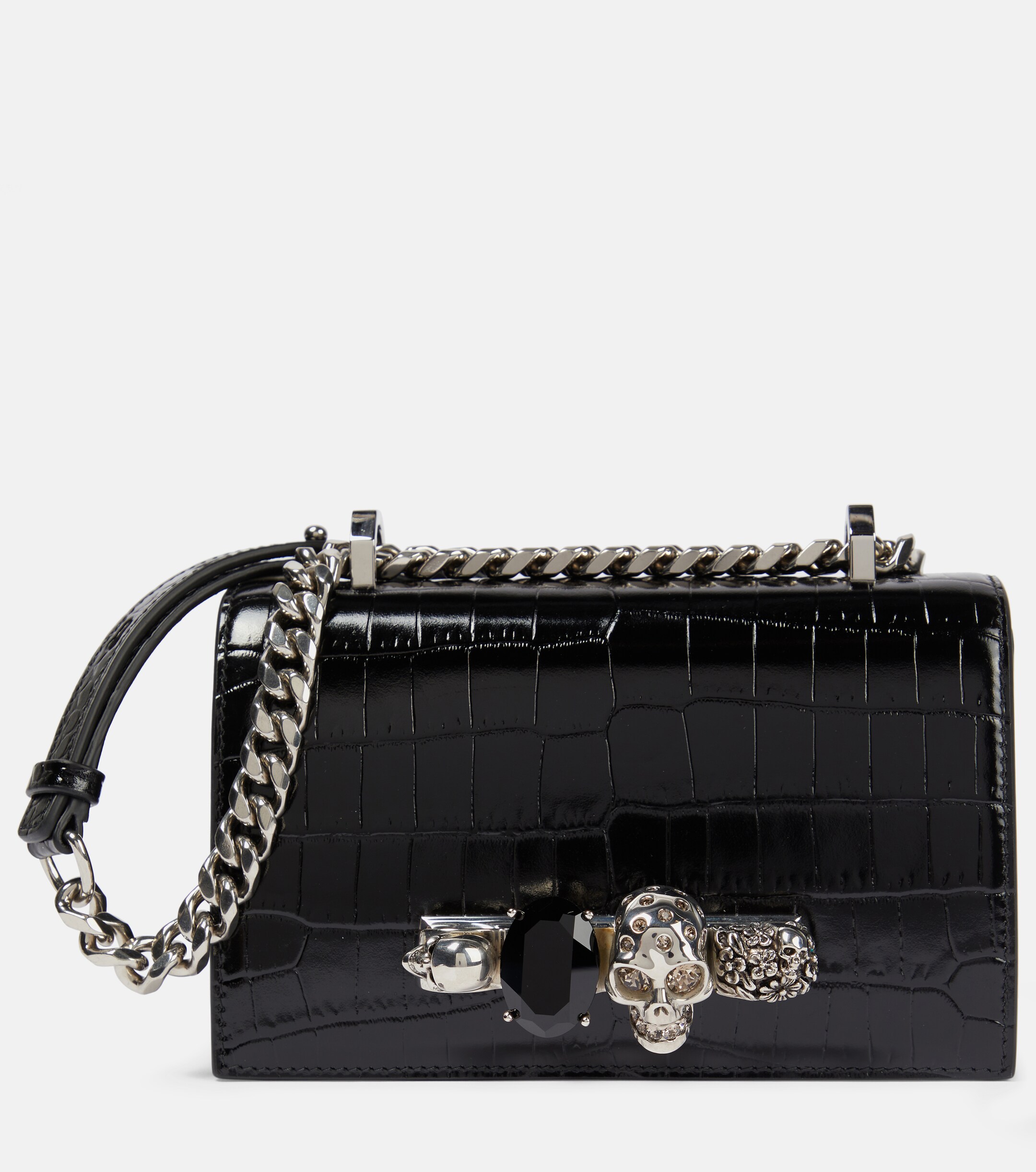 McQueen Jewelled Satchel leather shoulder bag