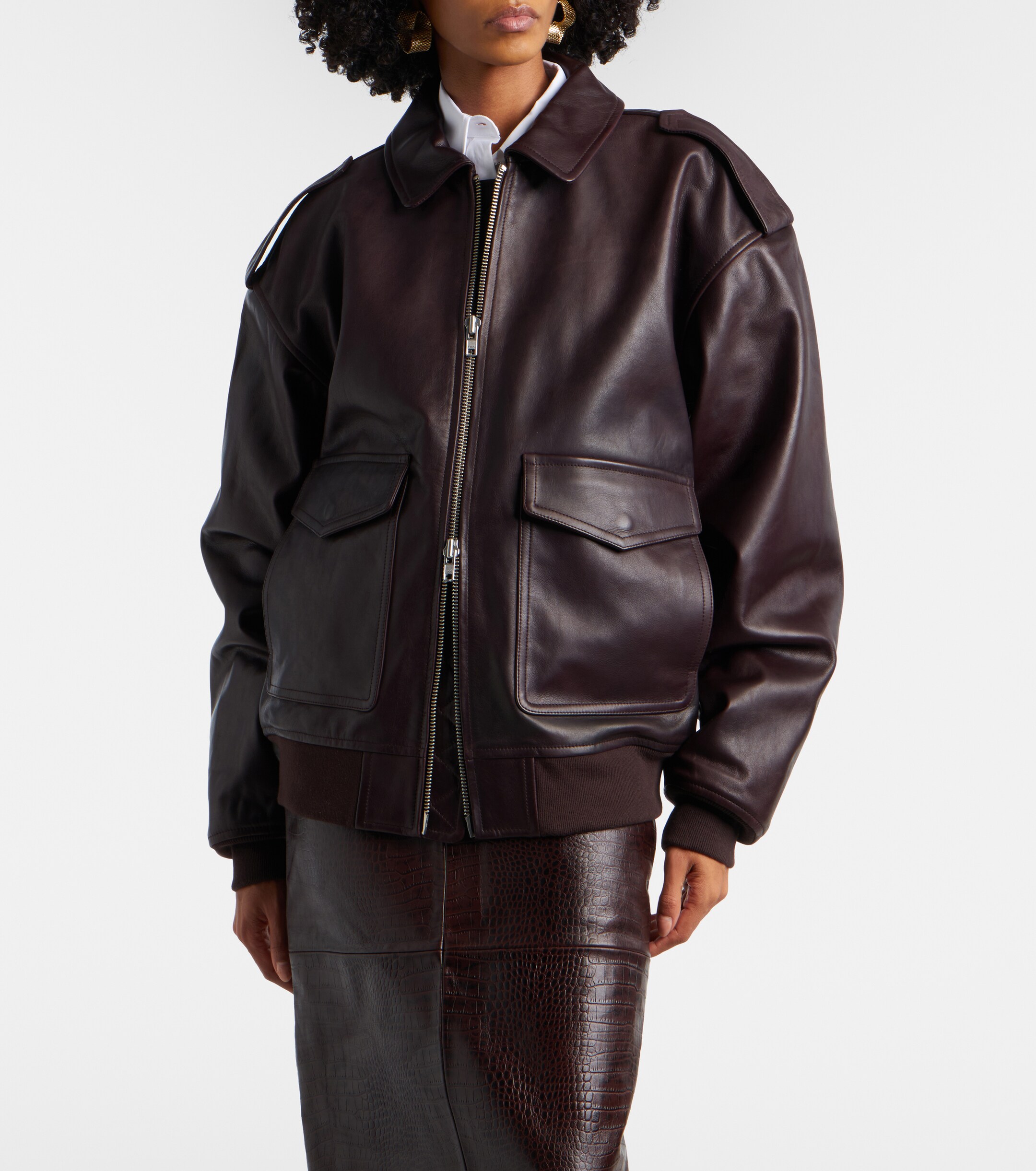The Frankie Shop Viper leather jacket