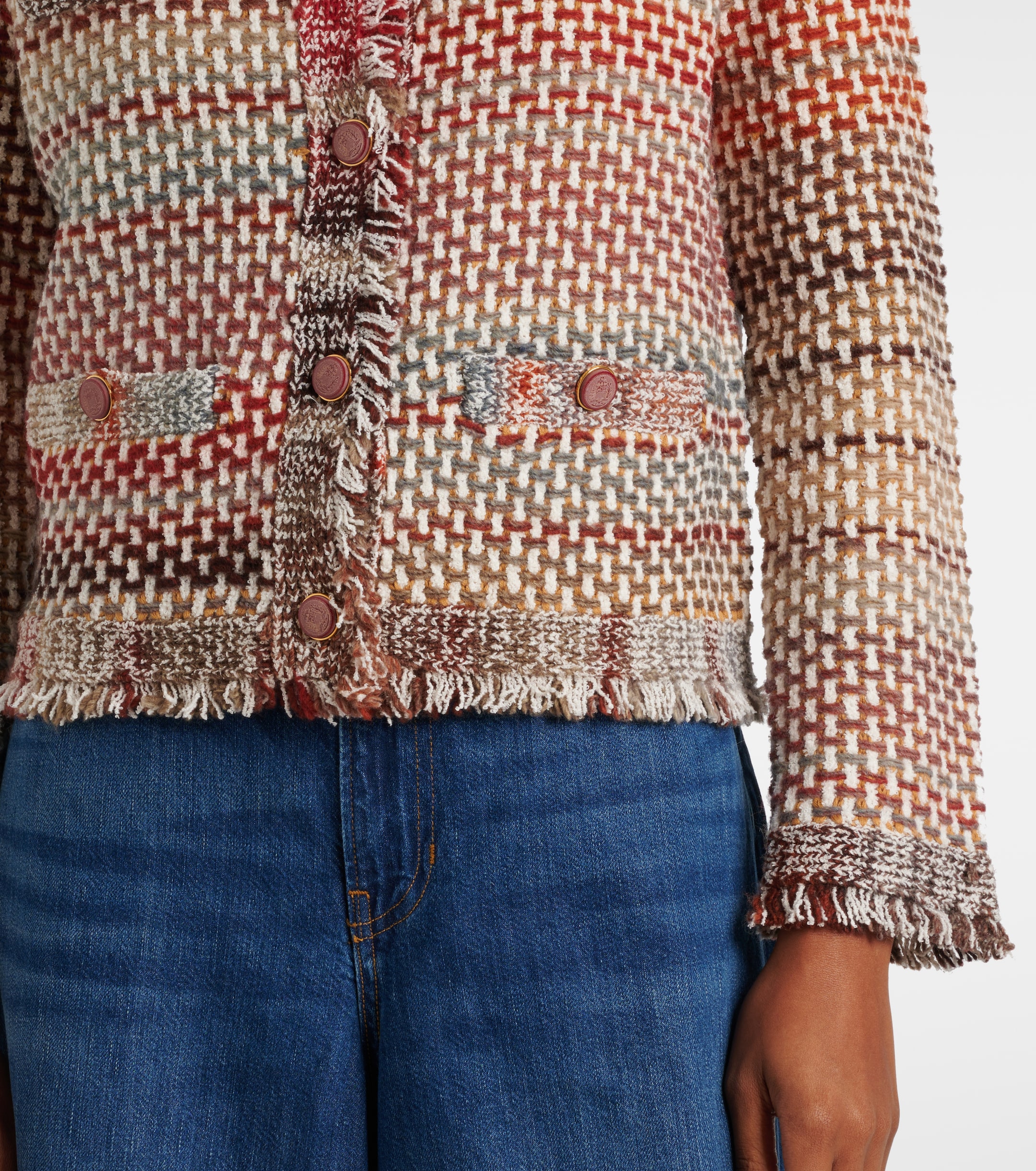 Veronica Beard Sariyah cotton and wool-blend knit jacket