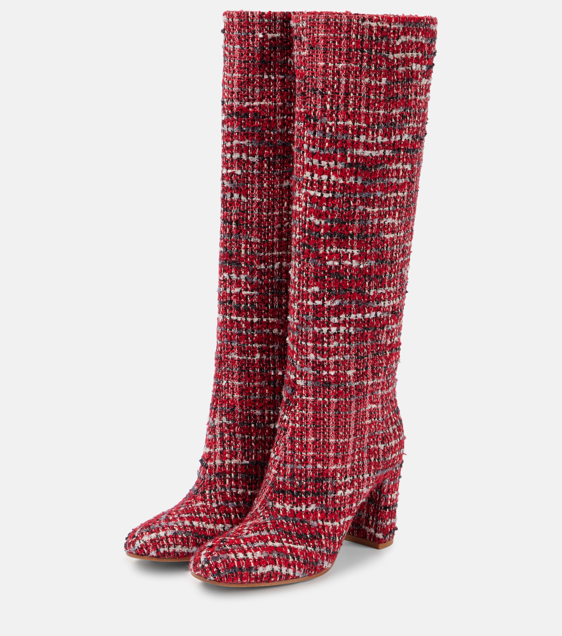 GIANVITO ROSSI Bouclé knee-high boots