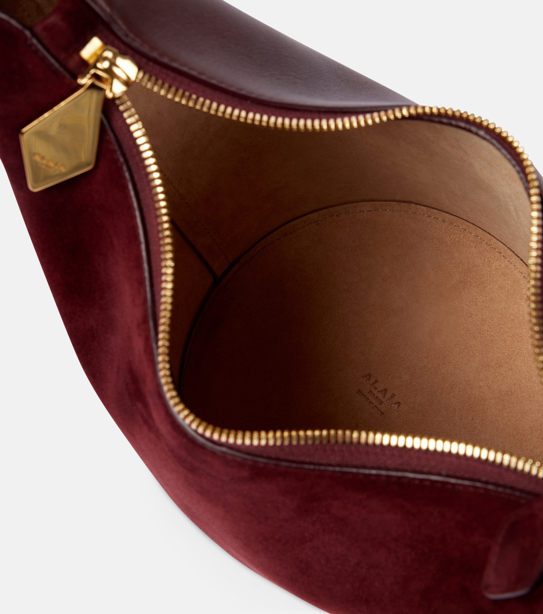 Alaïa Shape Small suede and leather bucket bag