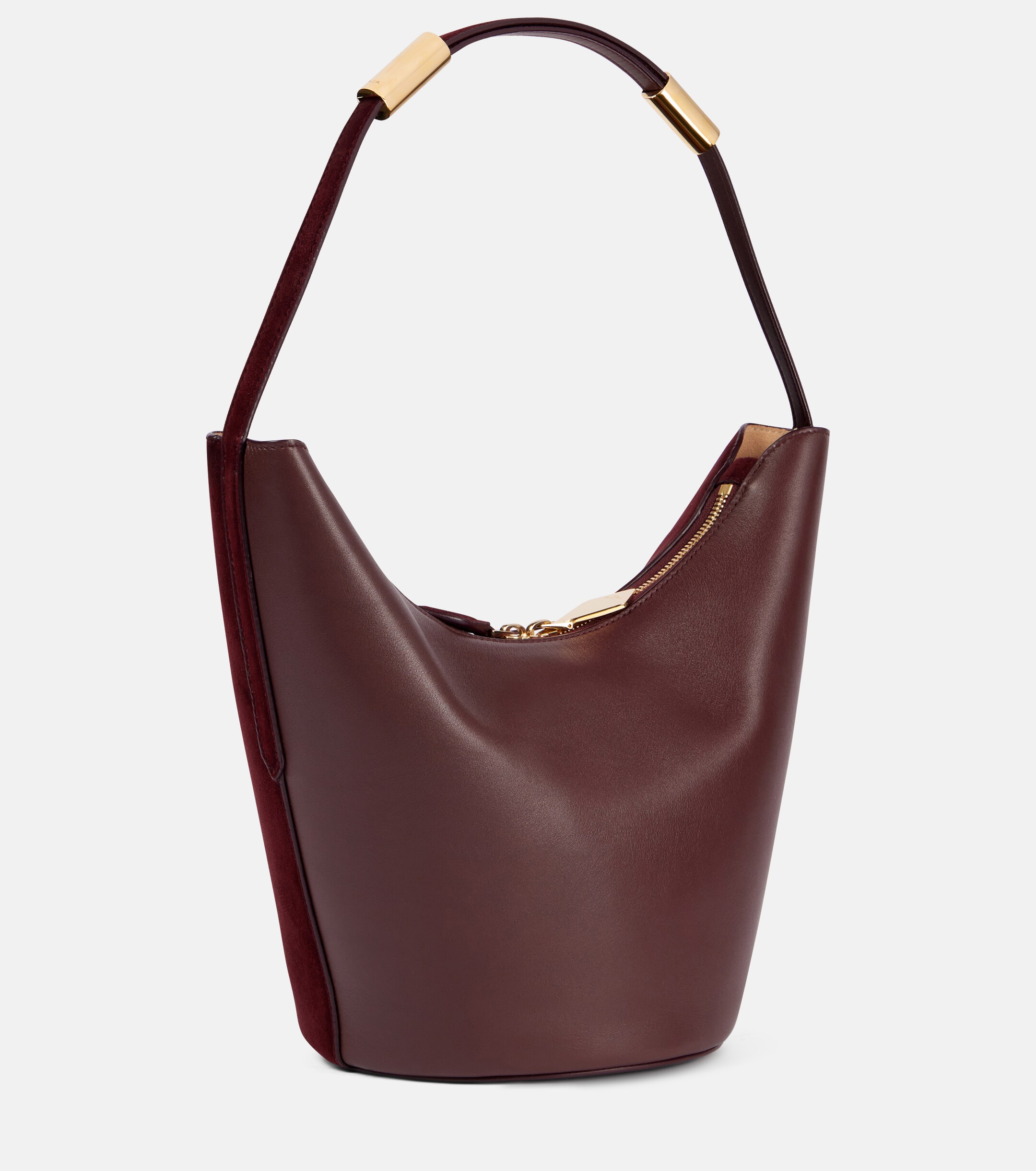 Alaïa Shape Small suede and leather bucket bag