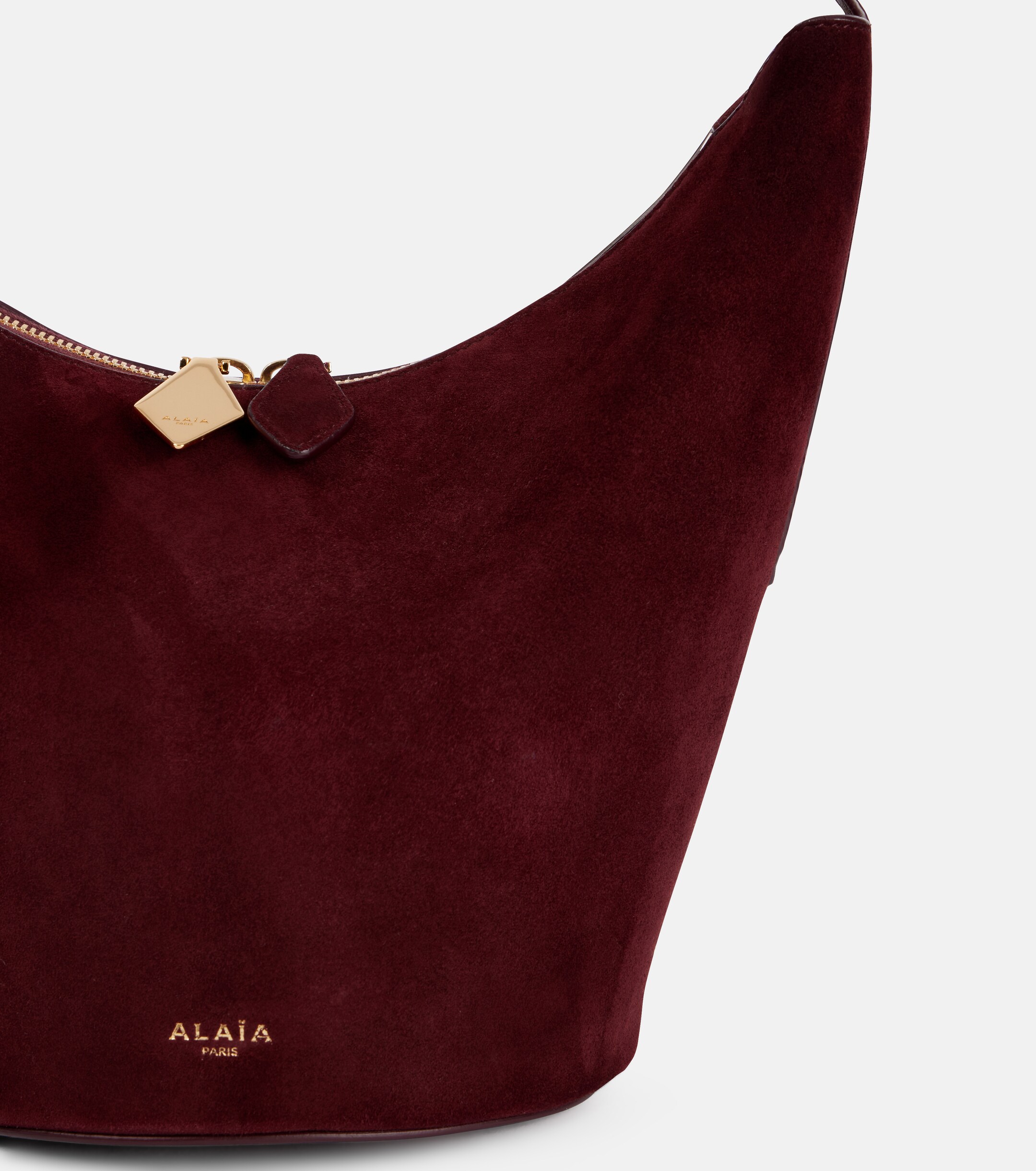 Alaïa Shape Small suede and leather bucket bag