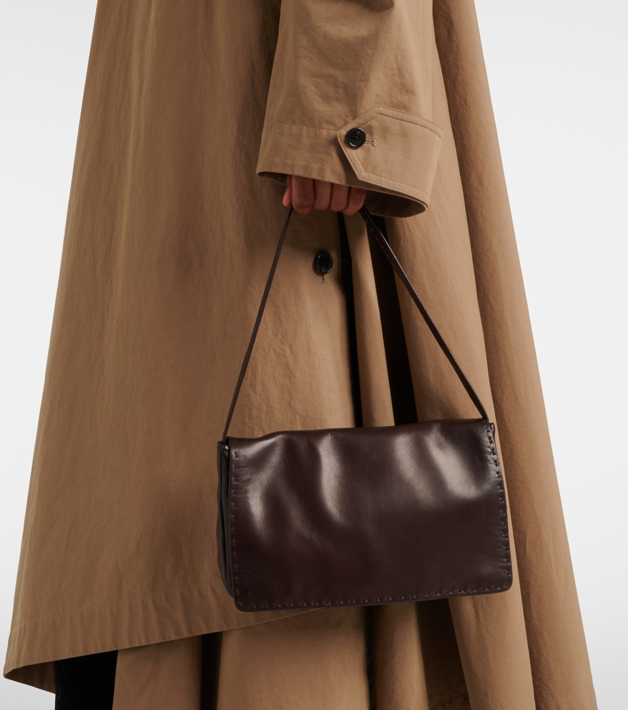 The Row Nuance leather shoulder bag