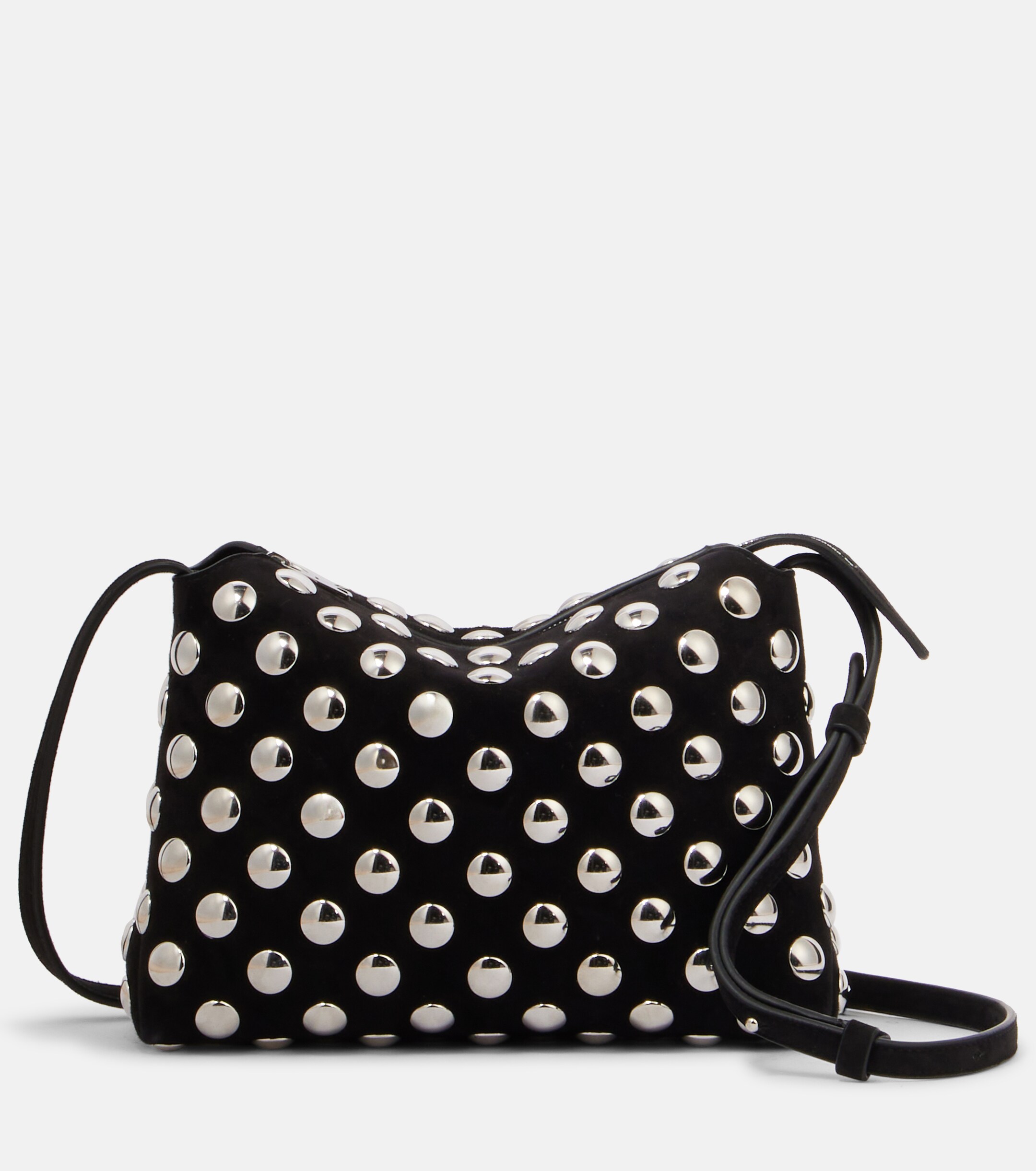 KHAITE Lina Medium studded suede crossbody bag