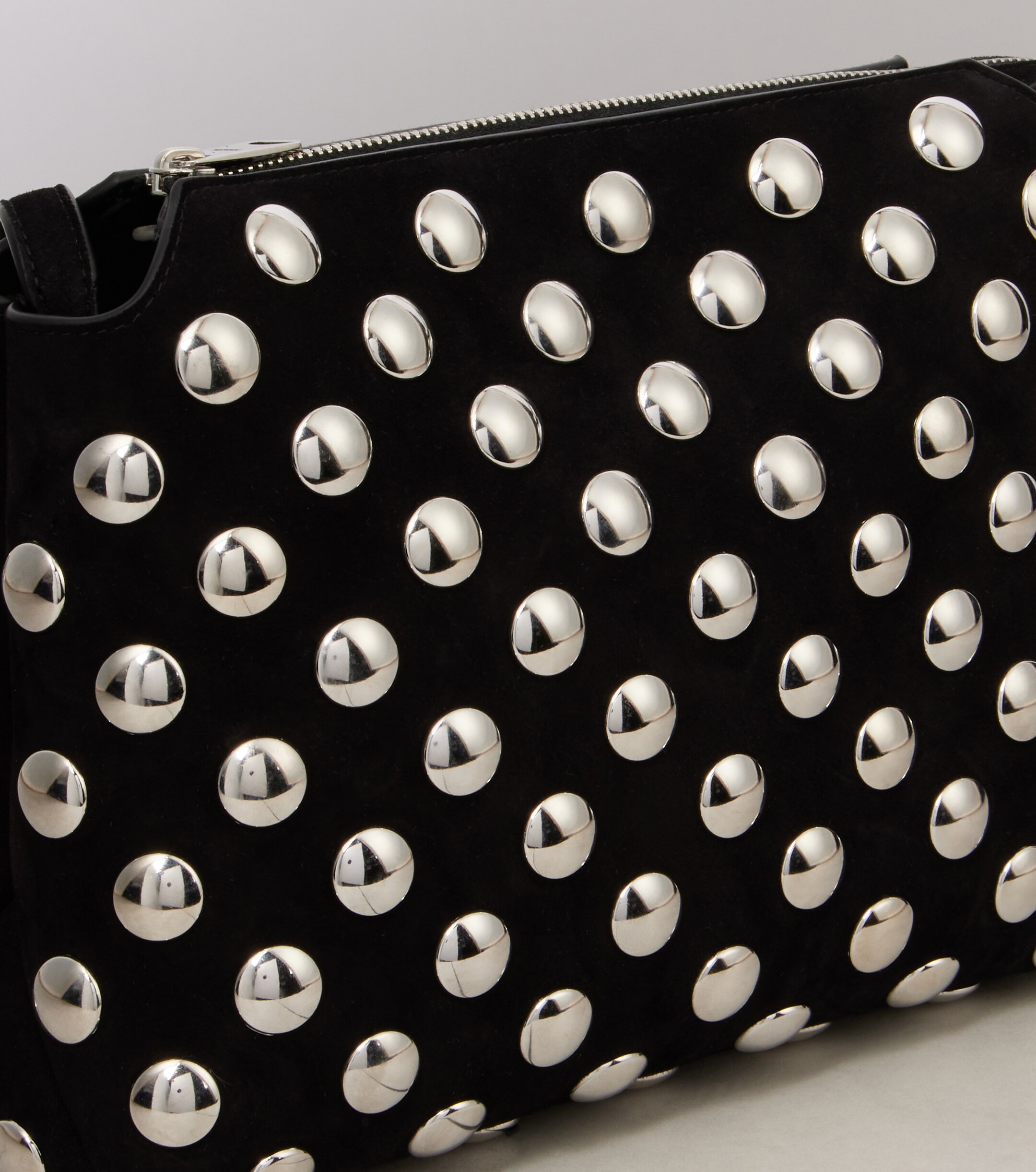 KHAITE Lina Medium studded suede crossbody bag
