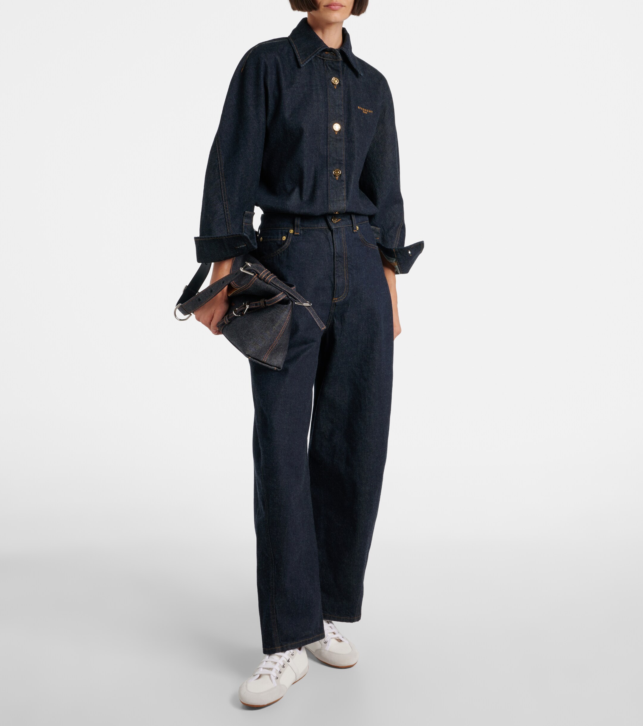 Givenchy Voyou Medium denim shoulder bag