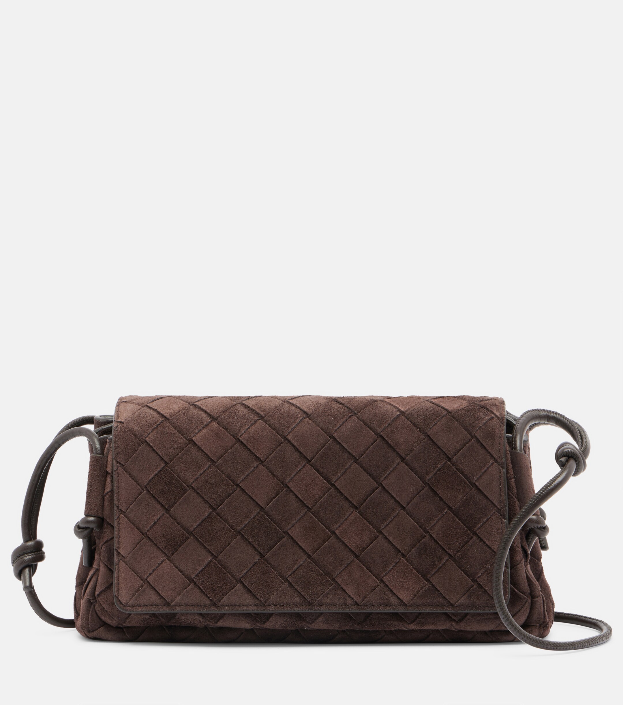 Bottega Veneta Notturno Intrecciato suede crossbody bag