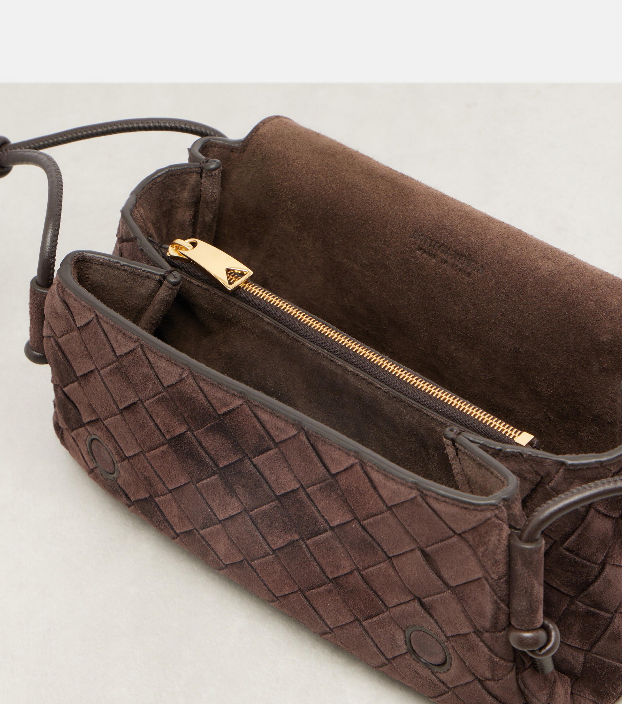 Bottega Veneta Notturno Intrecciato suede crossbody bag