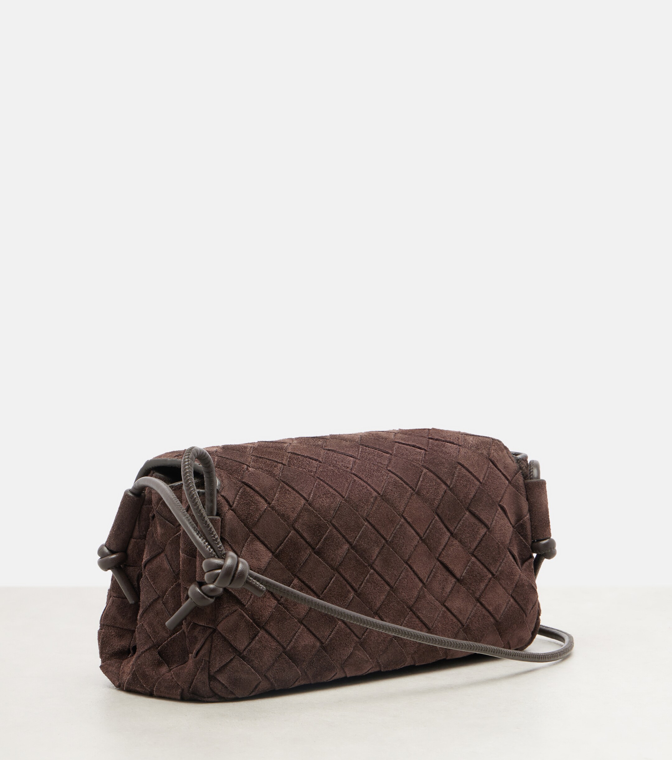 Bottega Veneta Notturno Intrecciato suede crossbody bag