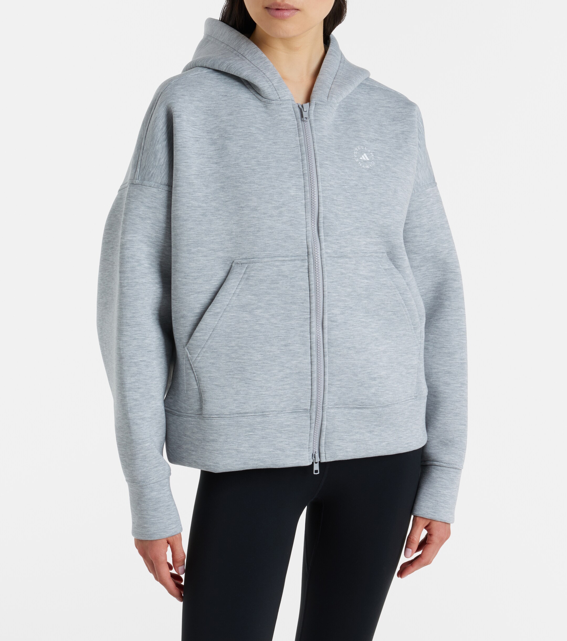 adidas by Stella McCartney Adidas by Stella McCartney Scuba jersey zip-up hoodie
