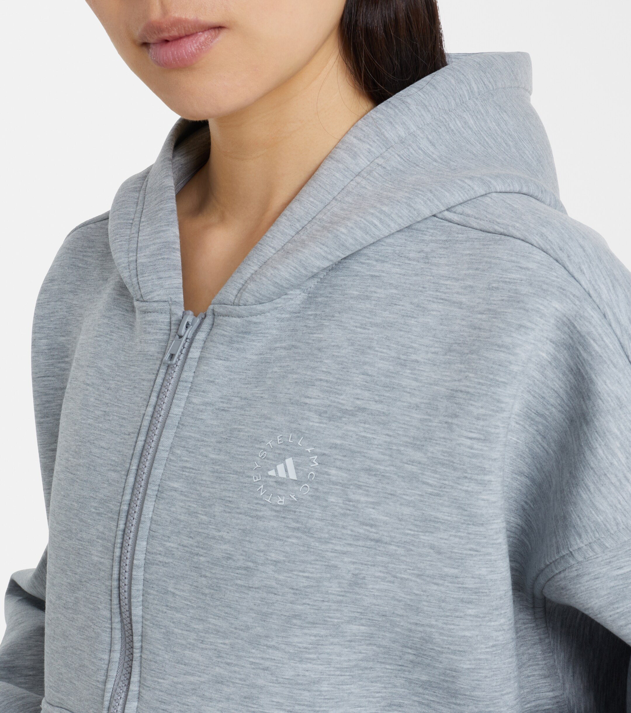 adidas by Stella McCartney Adidas by Stella McCartney Scuba jersey zip-up hoodie