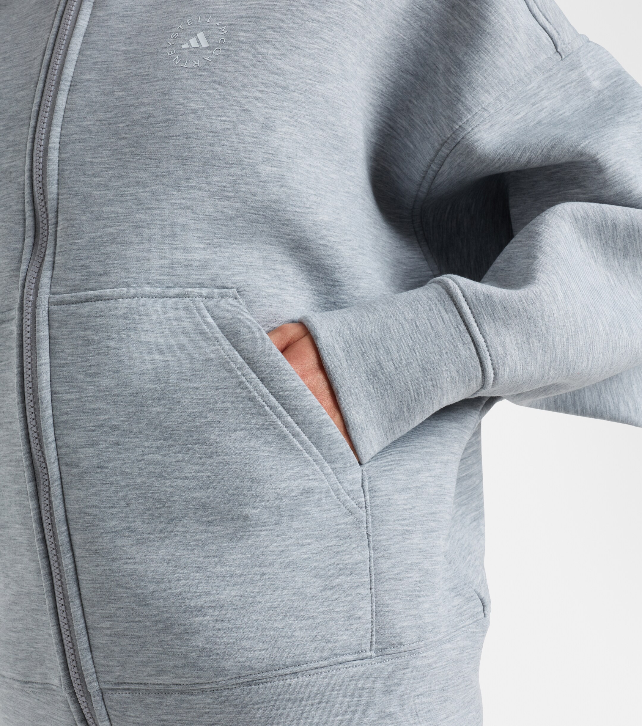 adidas by Stella McCartney Adidas by Stella McCartney Scuba jersey zip-up hoodie