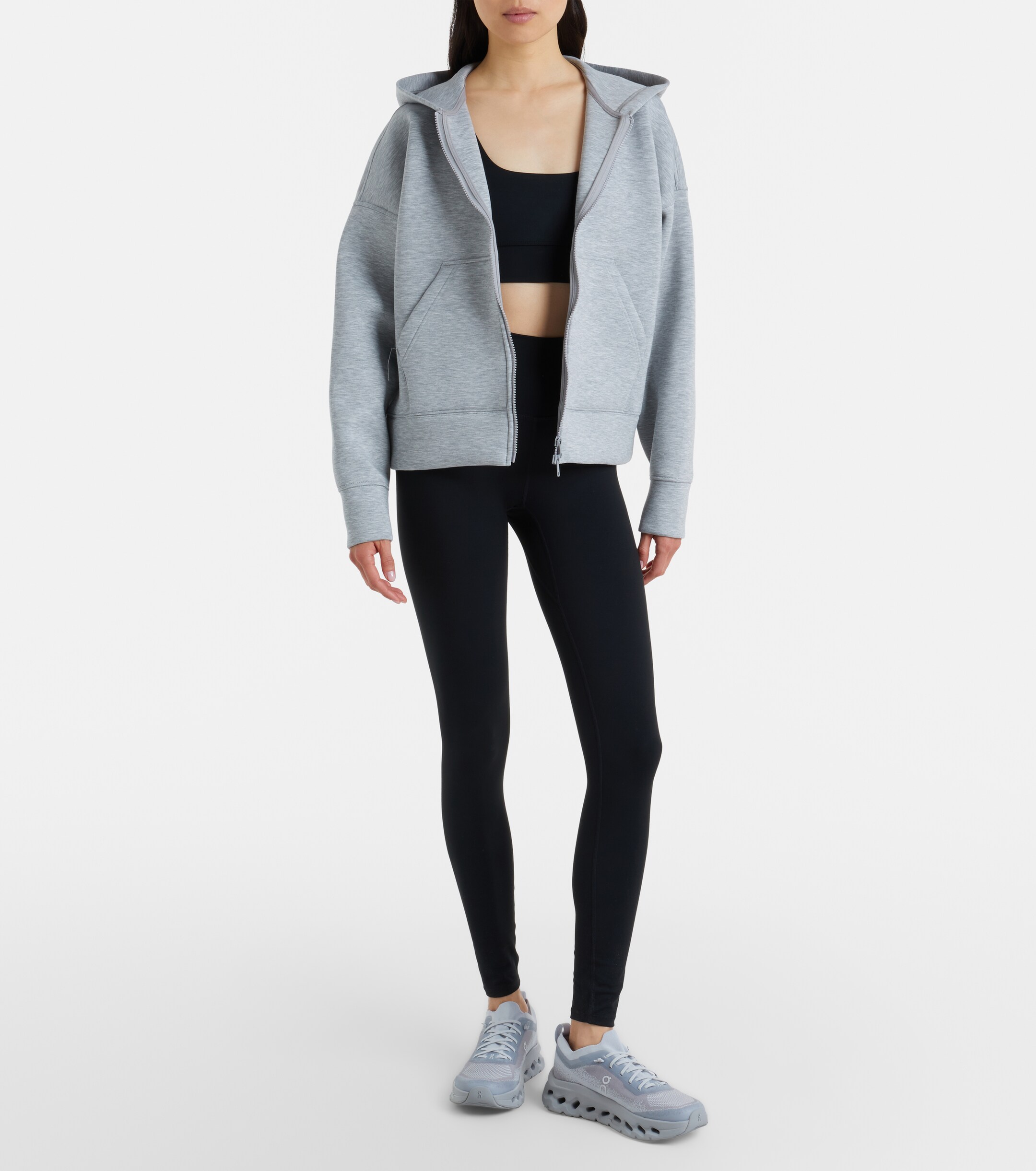 adidas by Stella McCartney Adidas by Stella McCartney Scuba jersey zip-up hoodie