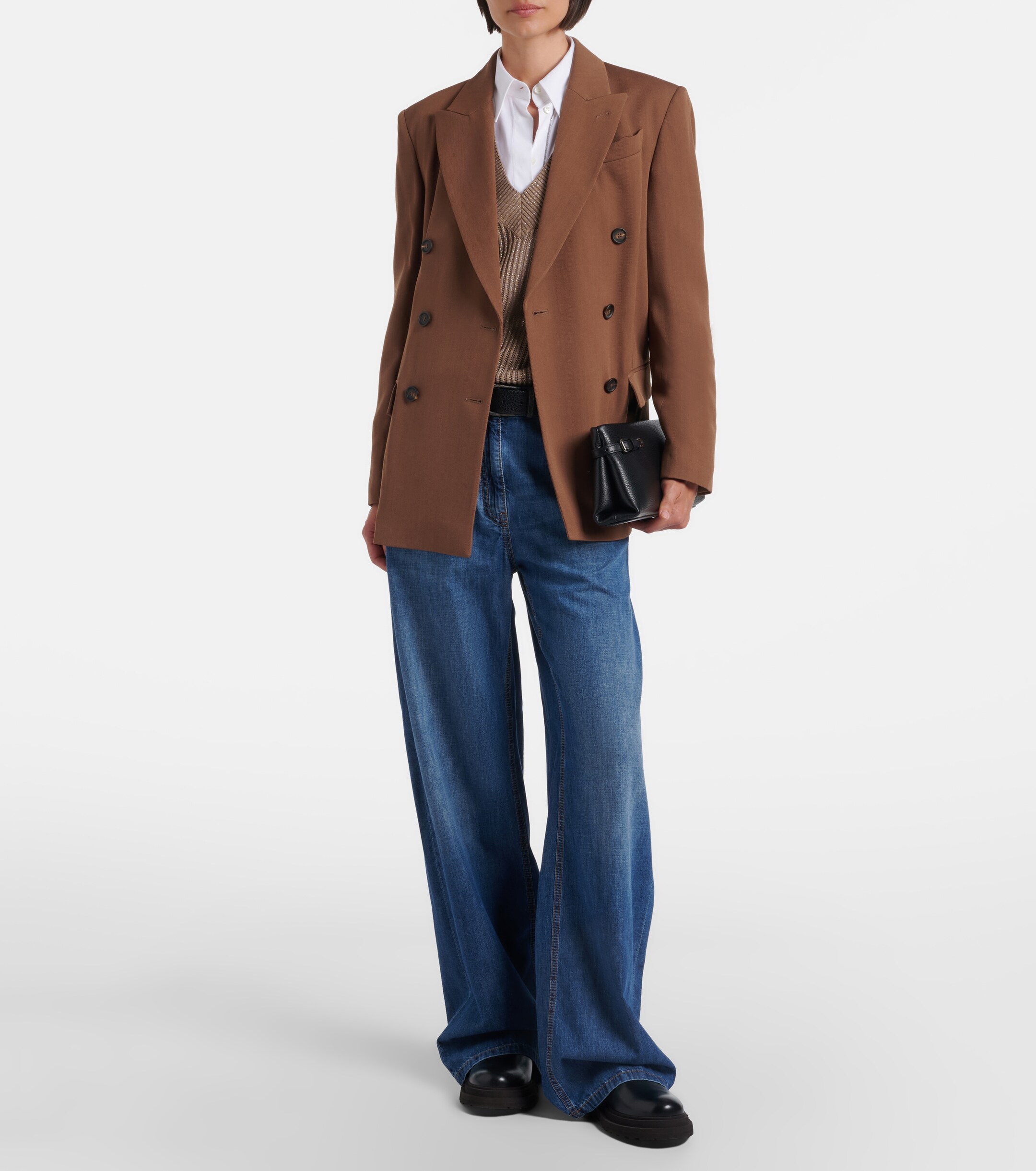 Brunello Cucinelli Small leather clutch