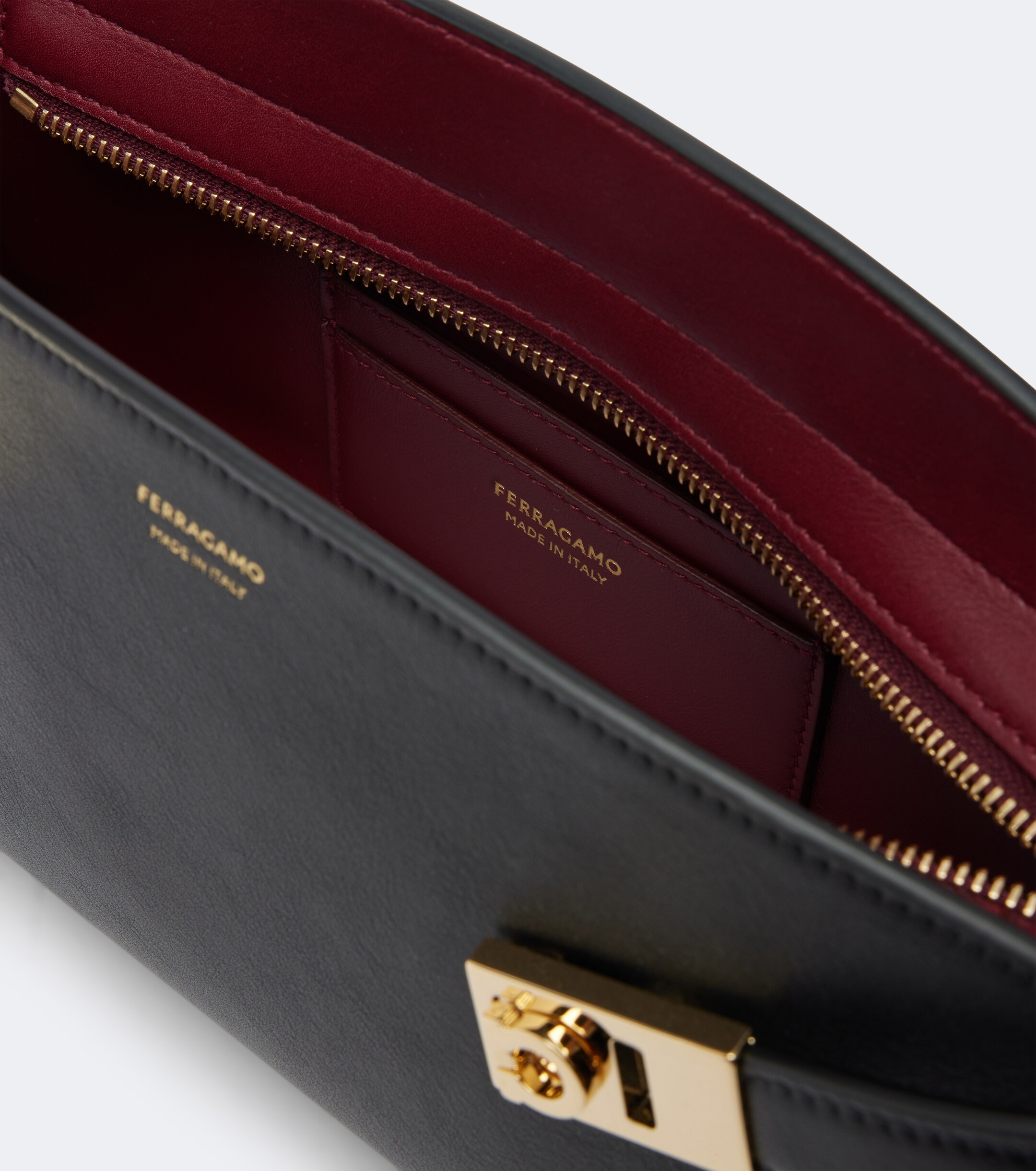 Ferragamo Hug East-West Small leather shoulder bag
