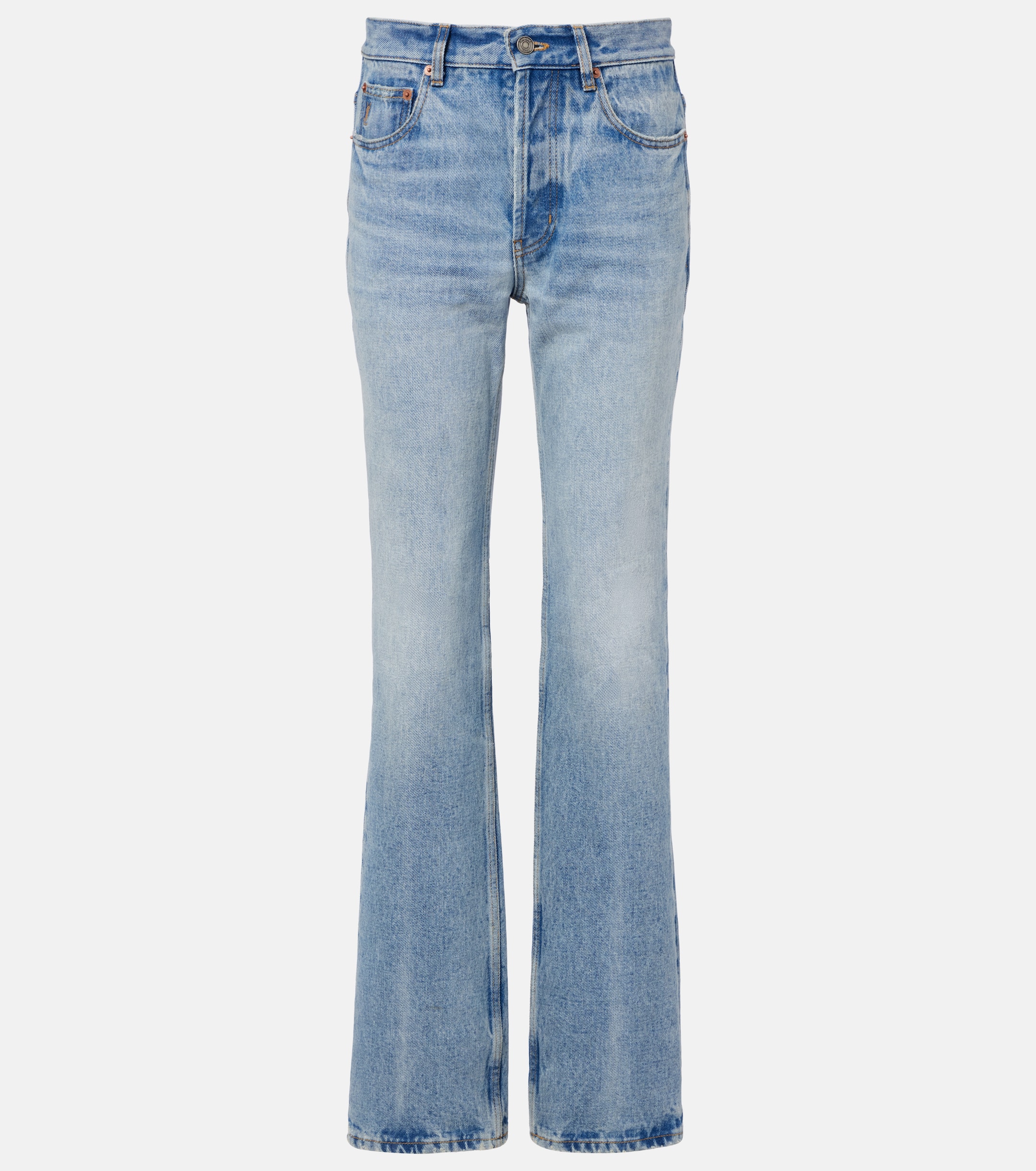 Saint Laurent Saint Laurent Nico distressed straight jeans
