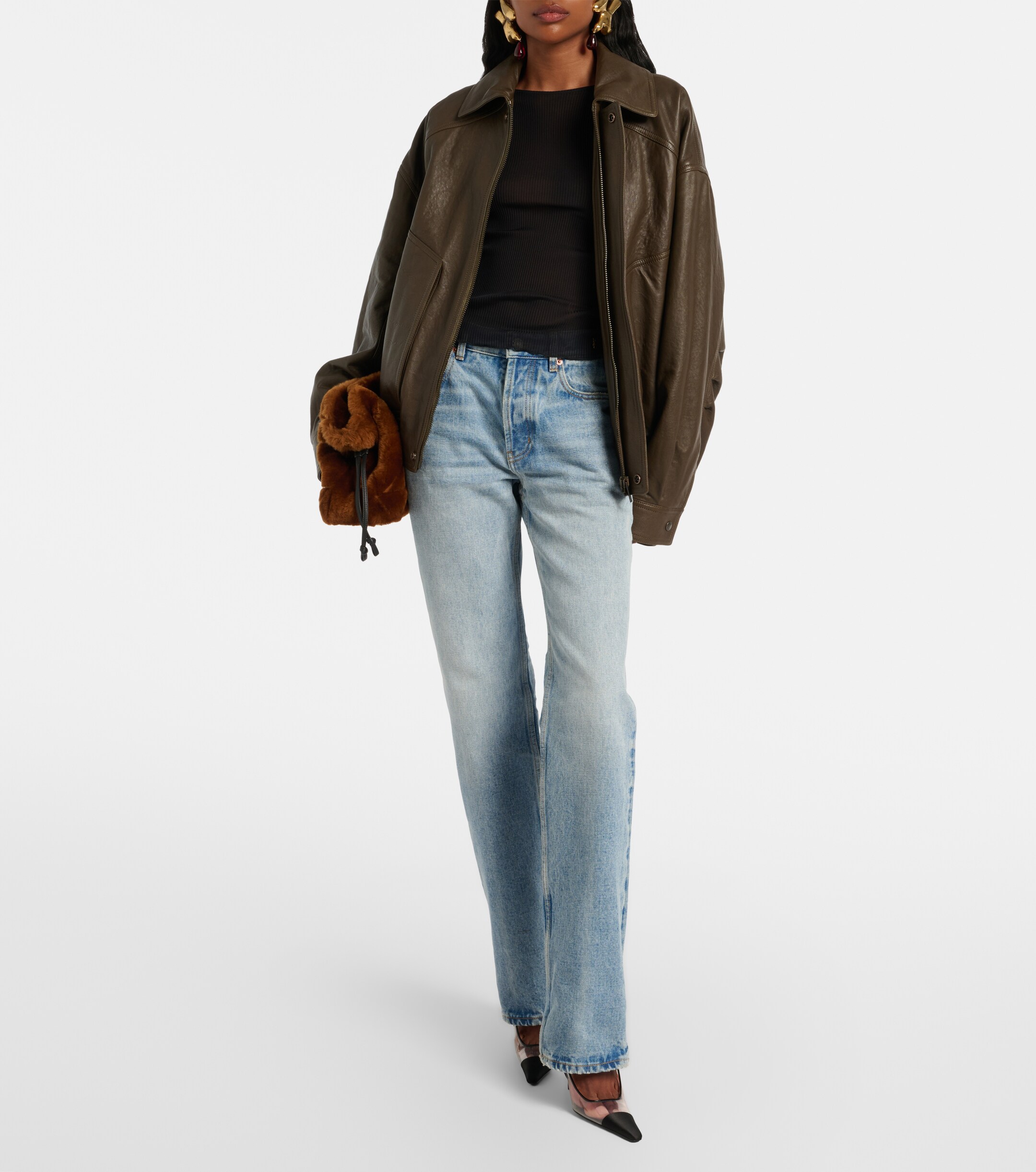 Saint Laurent Saint Laurent Nico distressed straight jeans