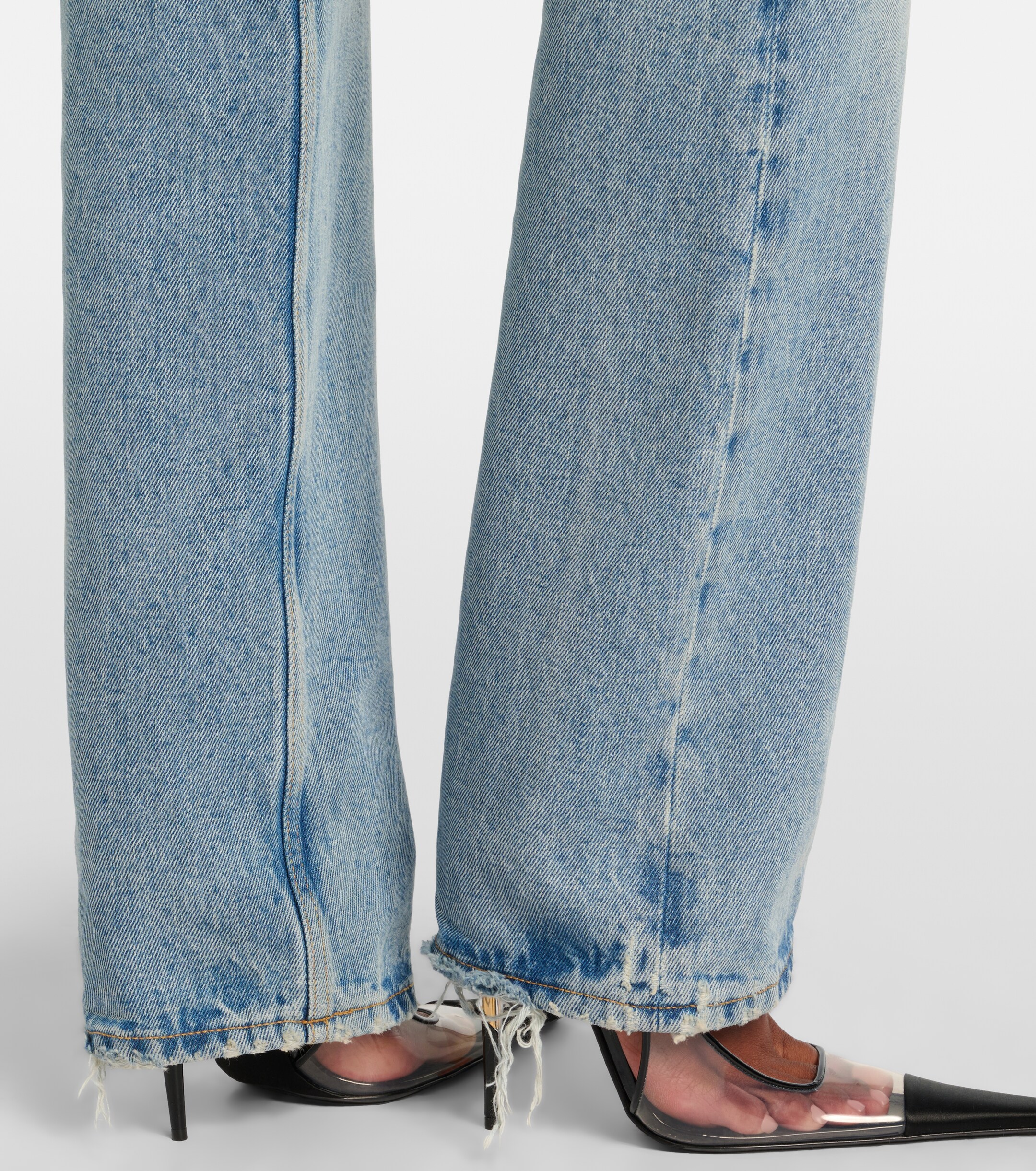 Saint Laurent Saint Laurent Nico distressed straight jeans