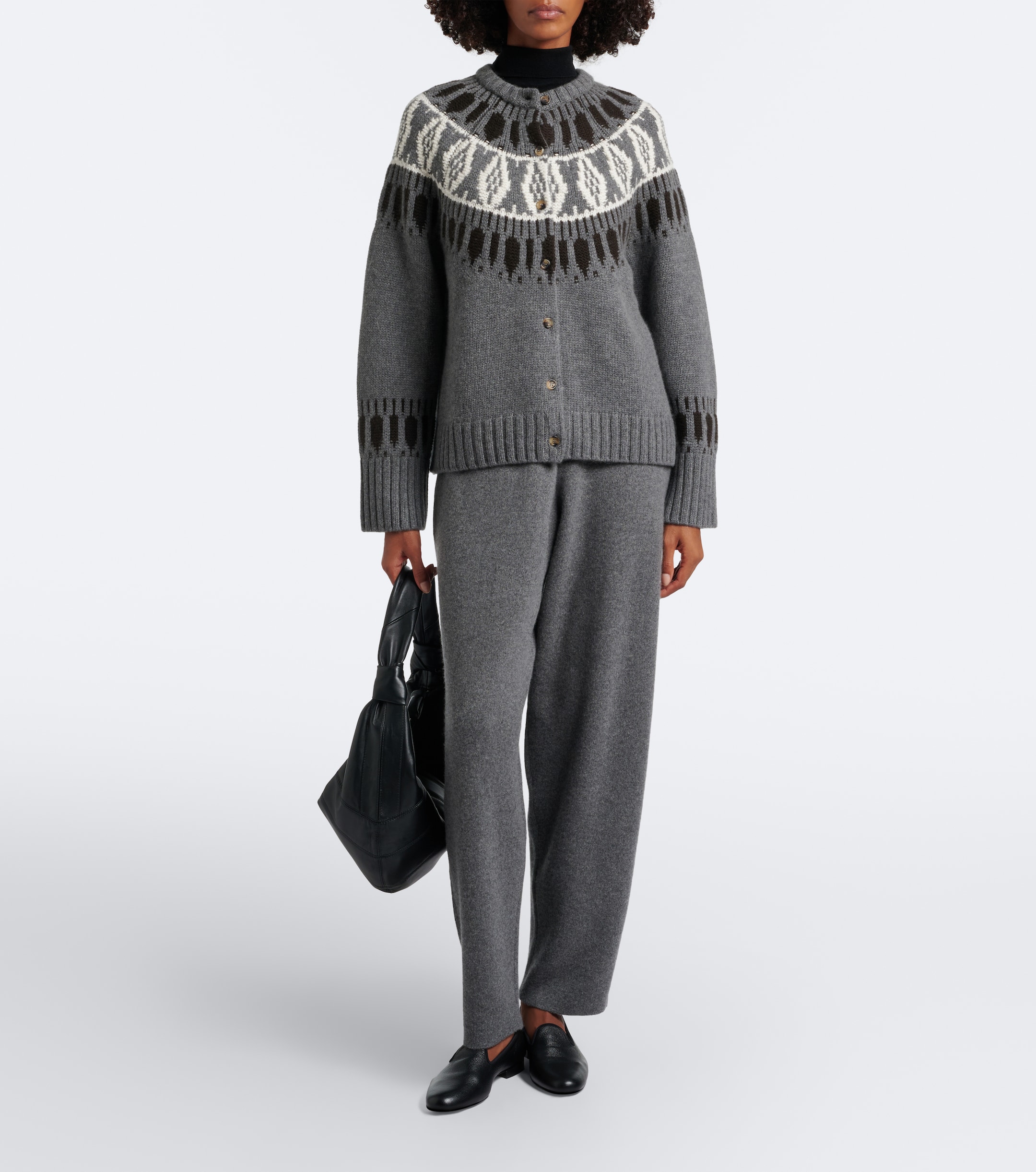arch4 Arch4 Hayden knitted cashmere barrel-leg pants
