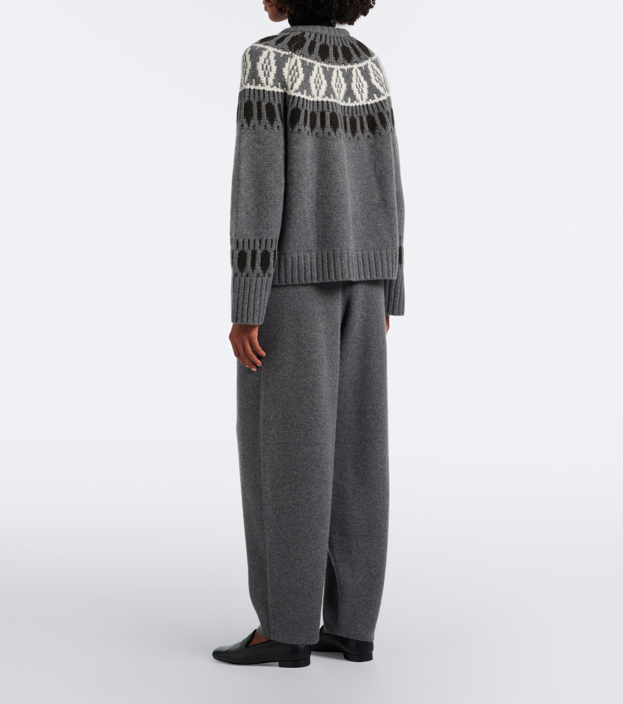 arch4 Arch4 Hayden knitted cashmere barrel-leg pants