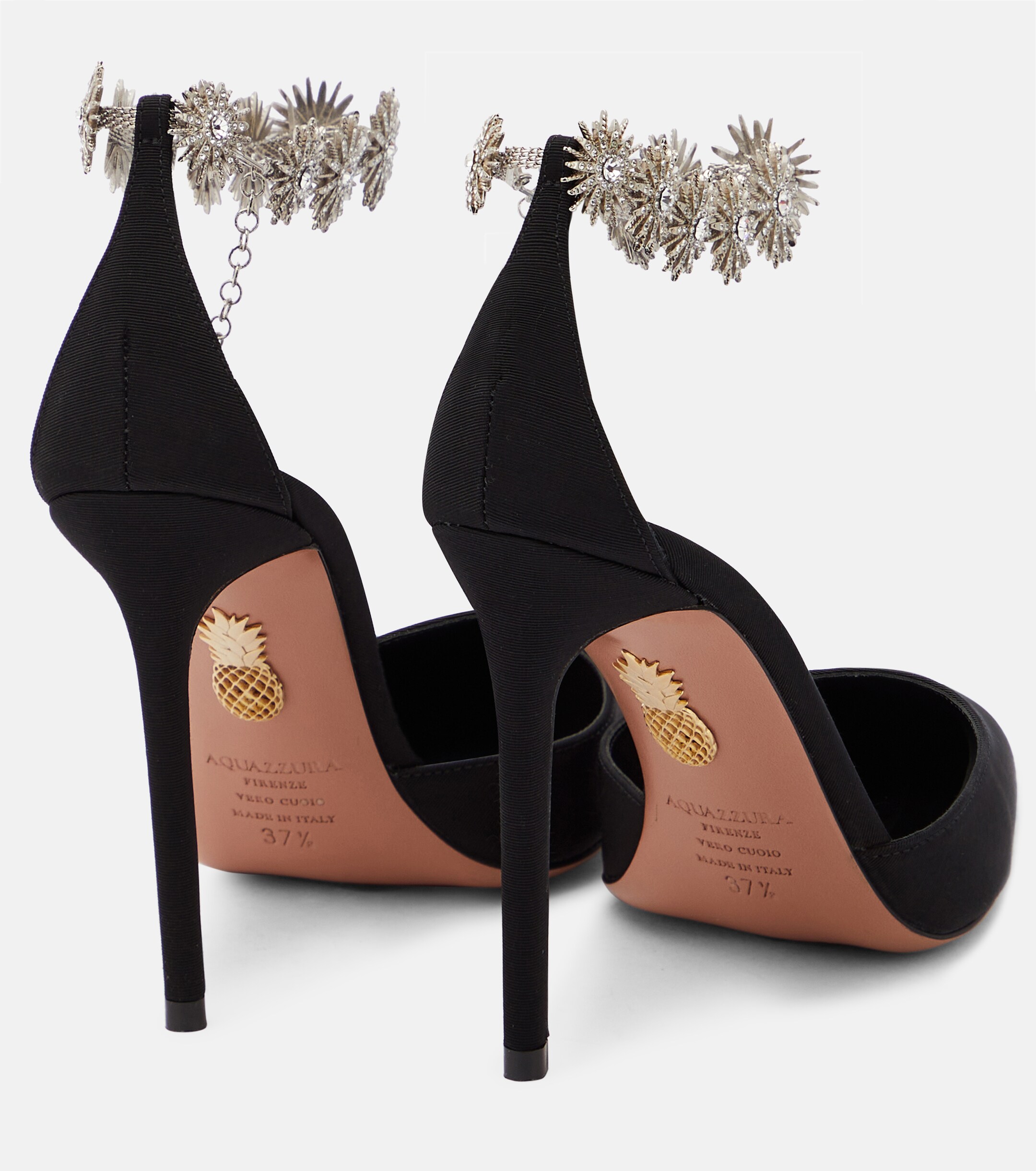 AQUAZZURA Comet embellished canvas pumps