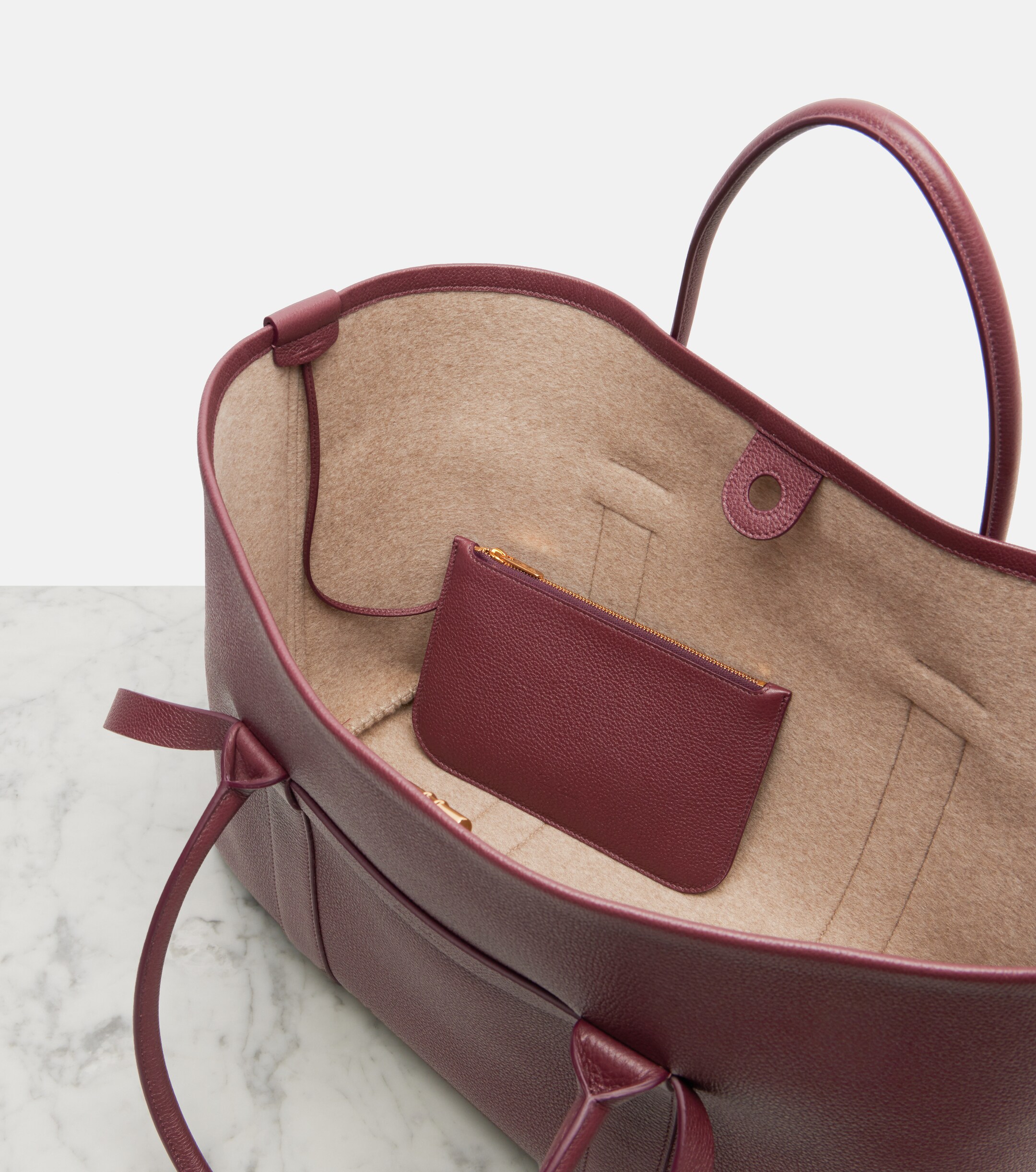 Loro Piana Ghiera Large leather tote bag