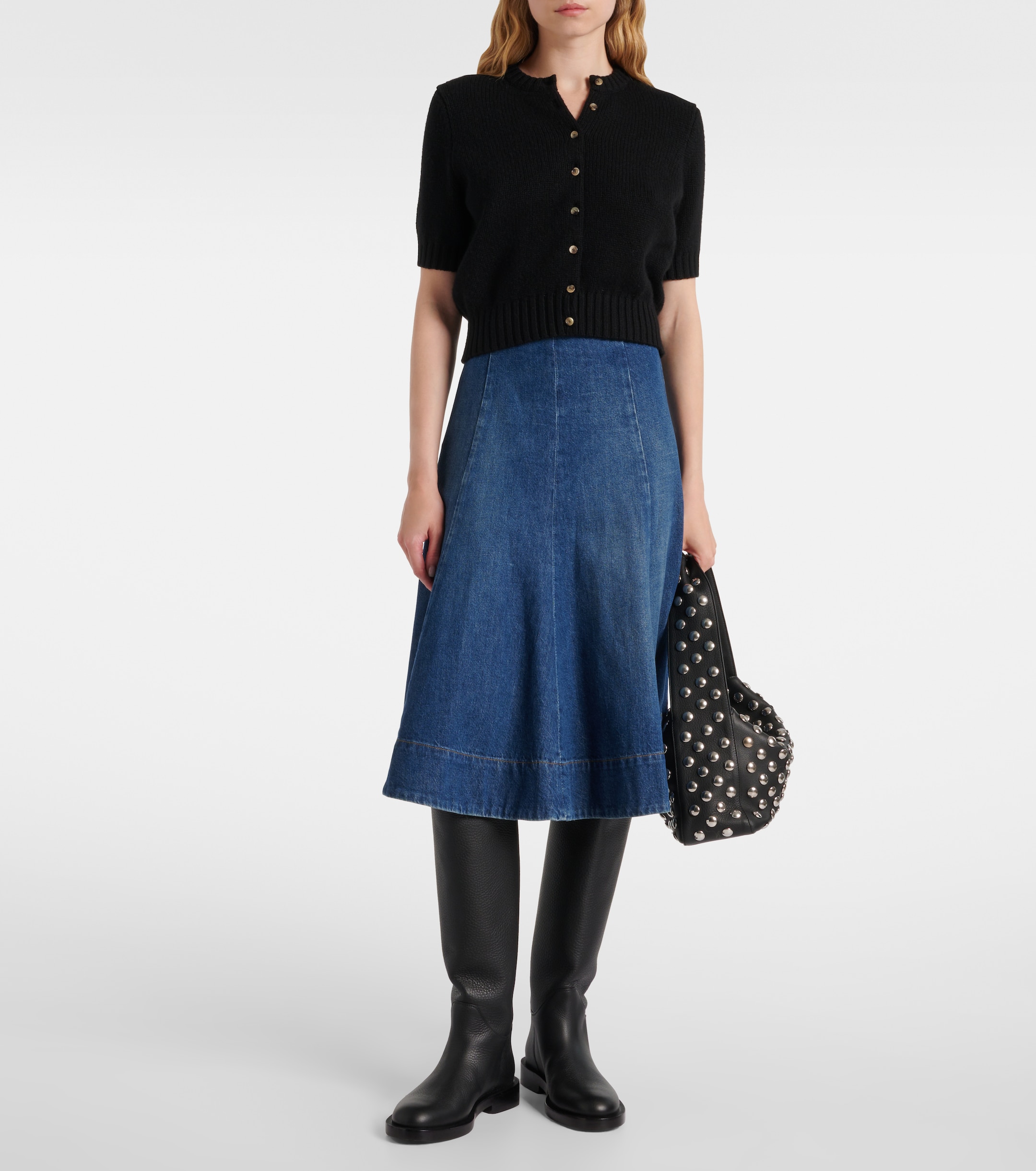 KHAITE Flint leather knee-high boots thumbnail