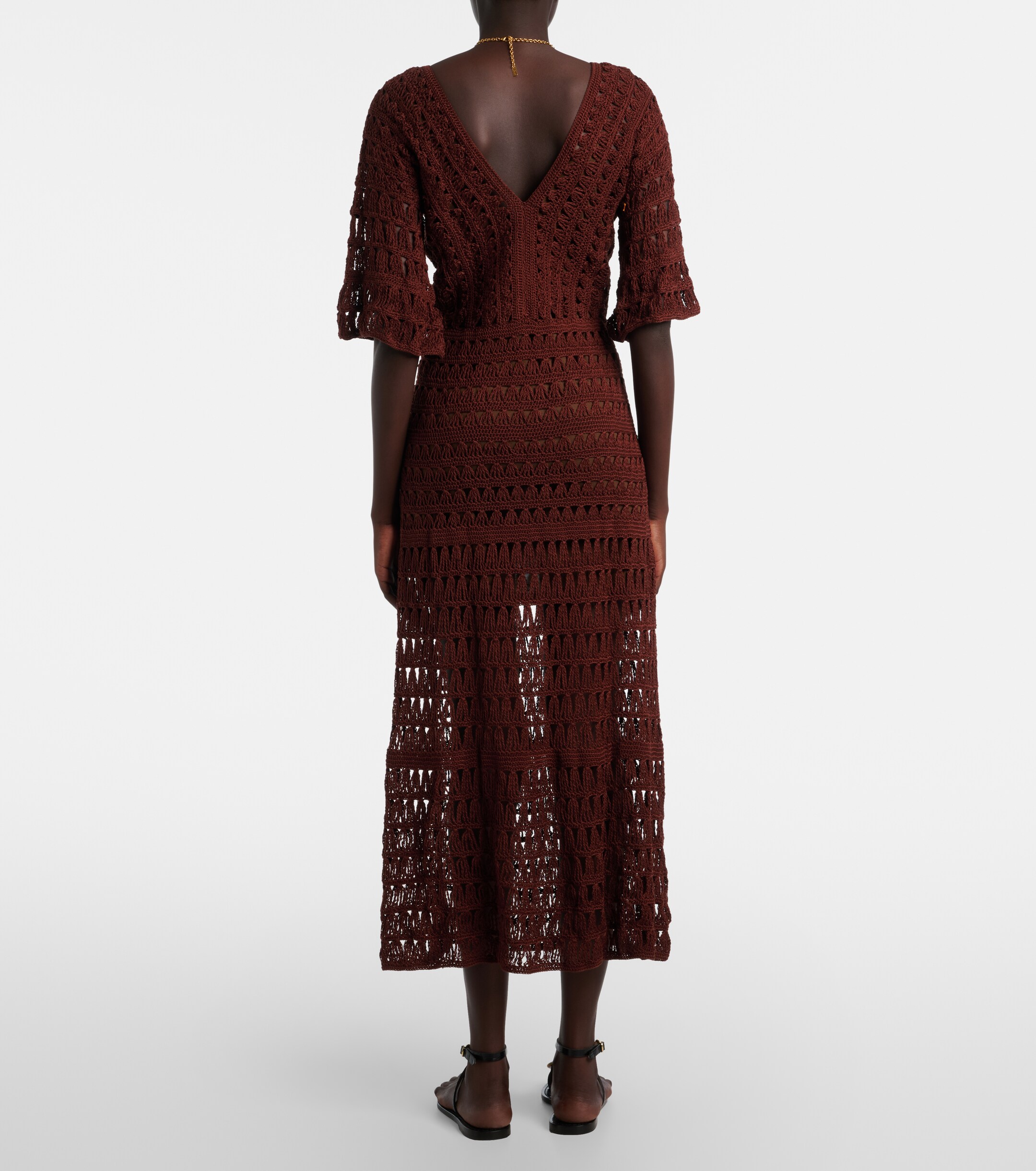 Anna Kosturova Anna Kosturova Marissa cotton crochet midi dress