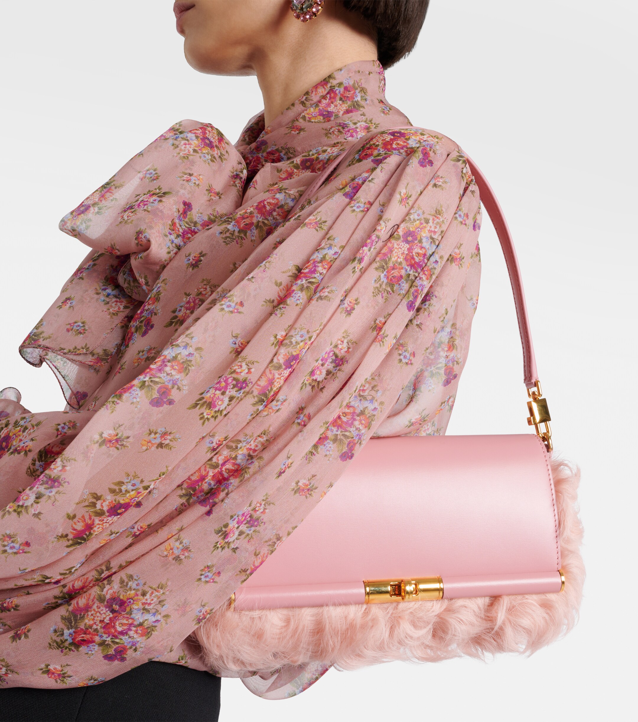 Dolce&Gabbana Marlene Small shearling shoulder bag
