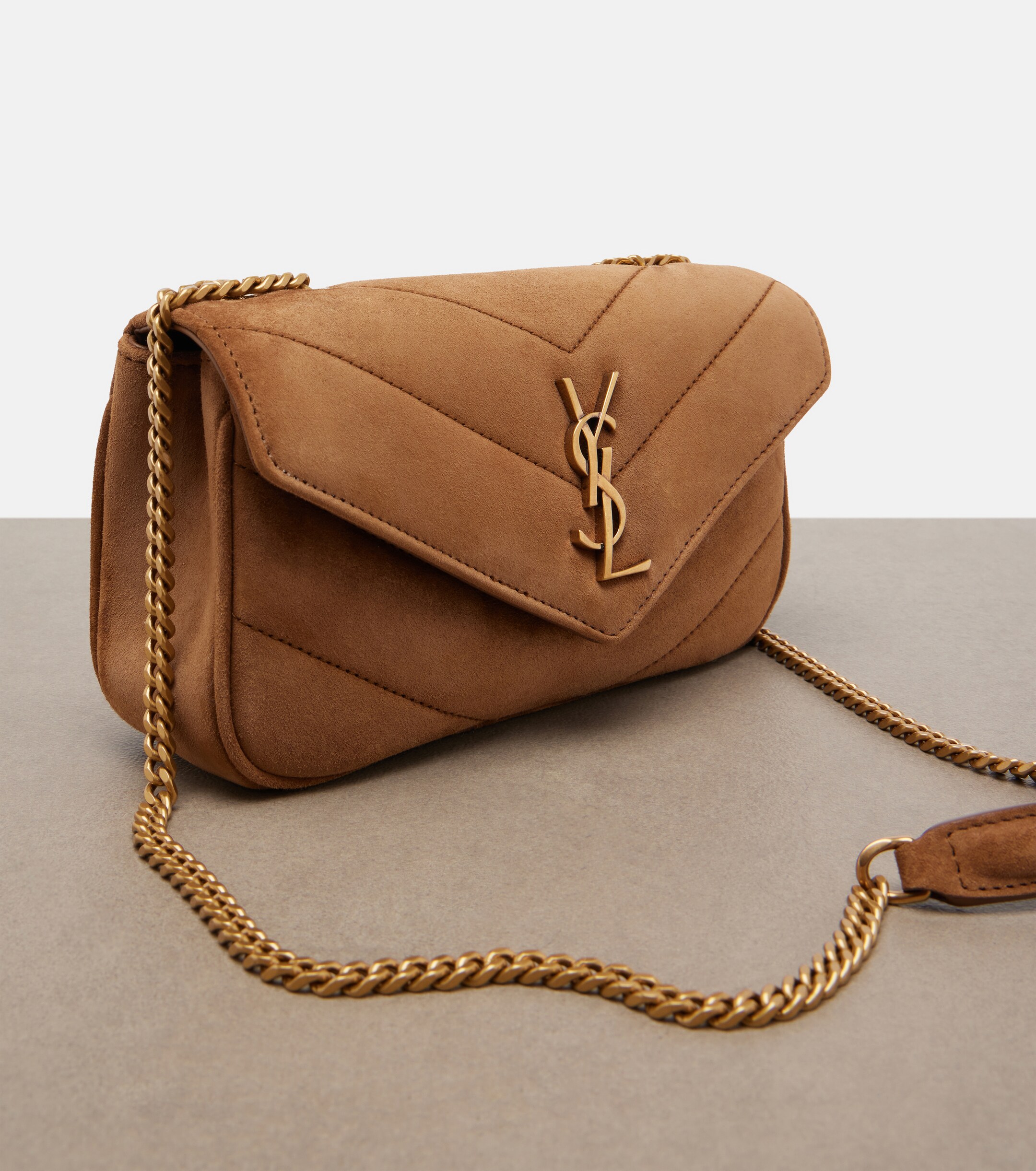 Saint Laurent Loulou Mini suede shoulder bag