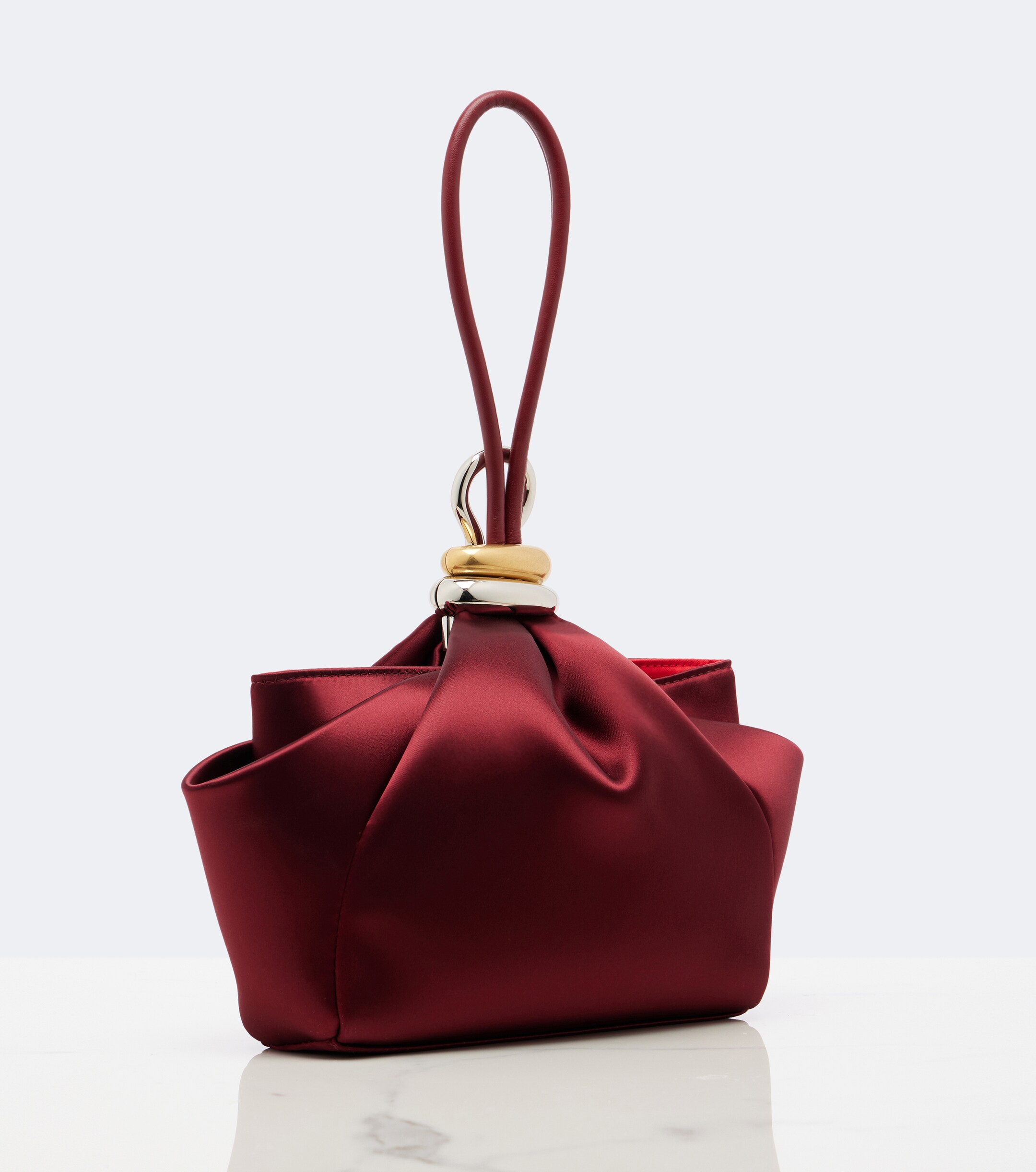 CHRISTIAN LOUBOUTIN Christian Louboutin Sabrina Small crêpe satin clutch