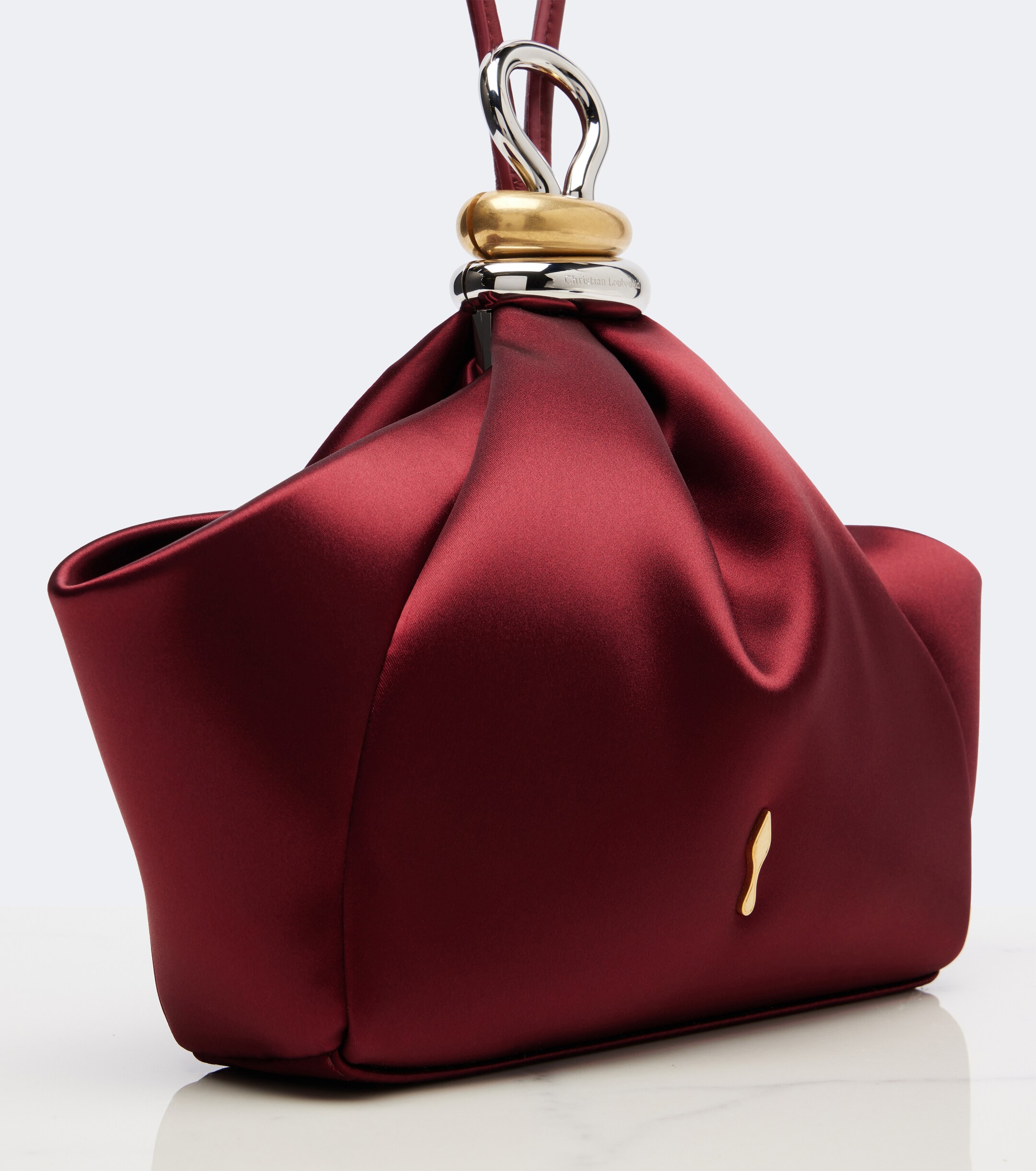 CHRISTIAN LOUBOUTIN Christian Louboutin Sabrina Small crêpe satin clutch