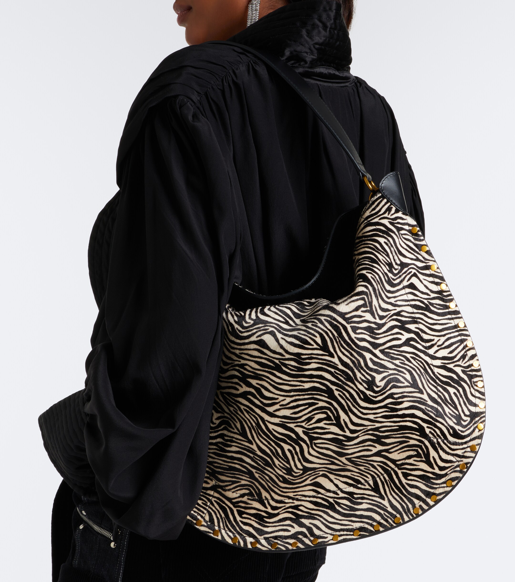 Isabel Marant Isabel Marant Oskan Large calf hair shoulder bag