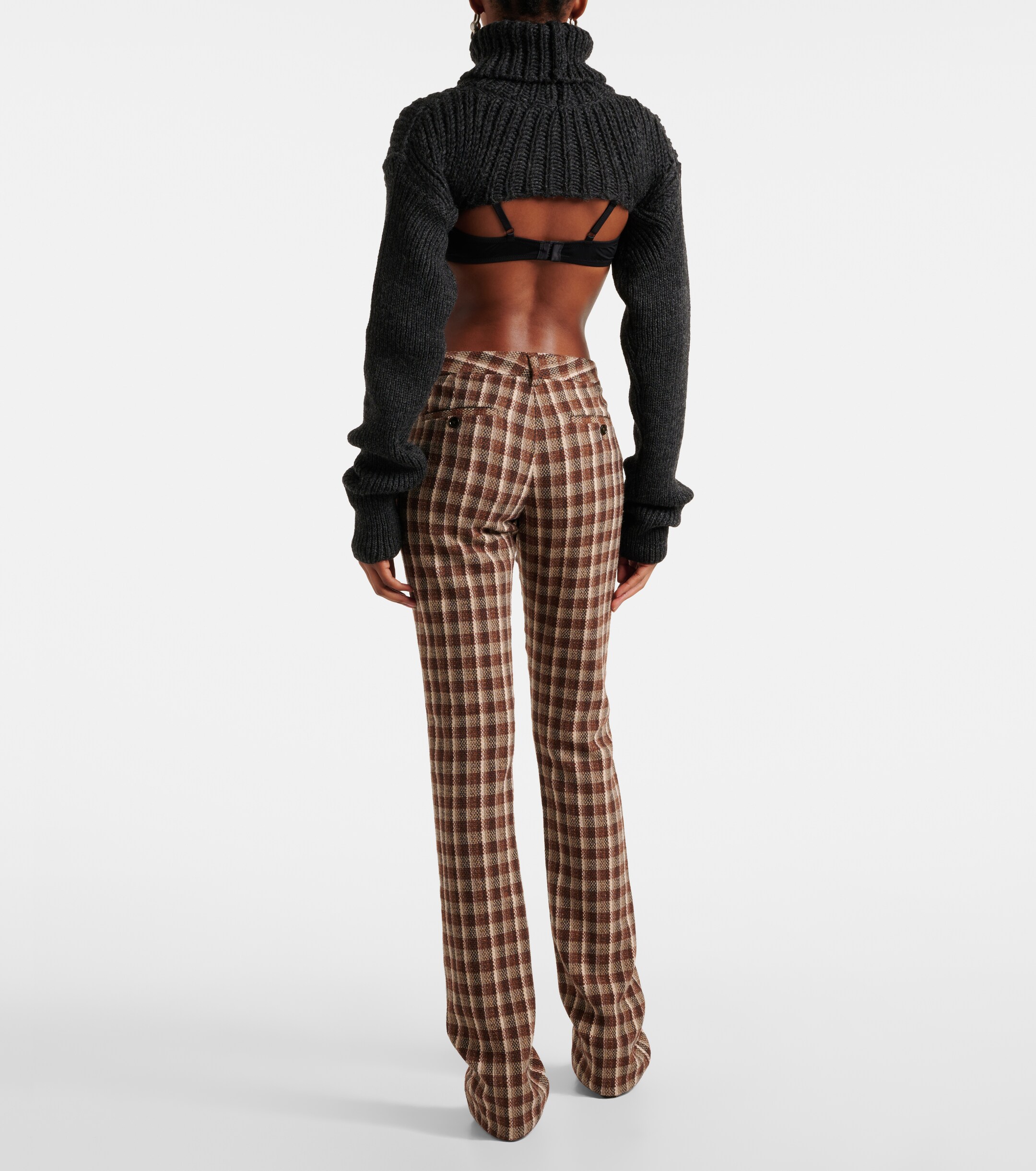 Acne Studios Cropped wool-blend turtleneck sweater thumbnail