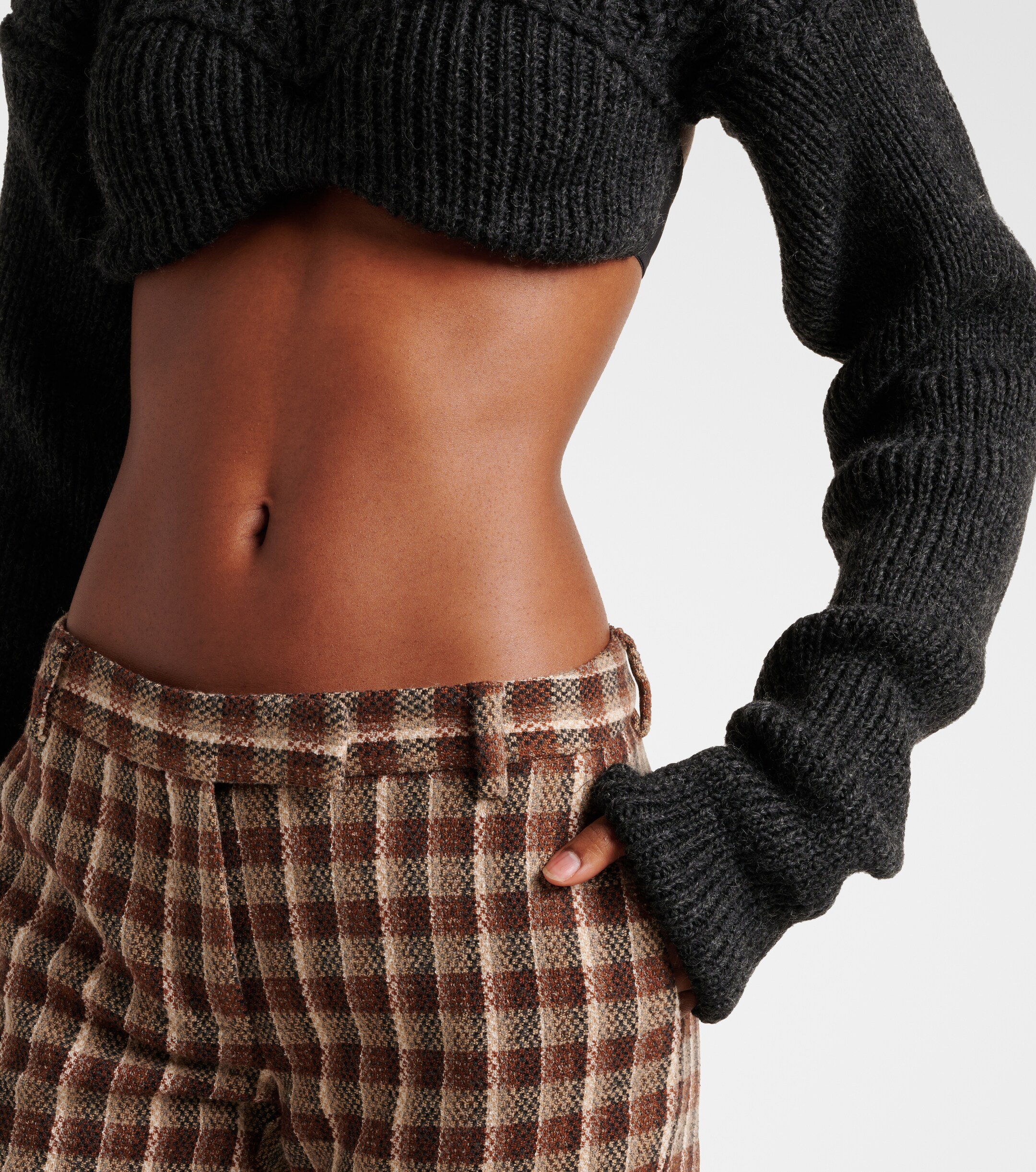 Acne Studios Cropped wool-blend turtleneck sweater thumbnail