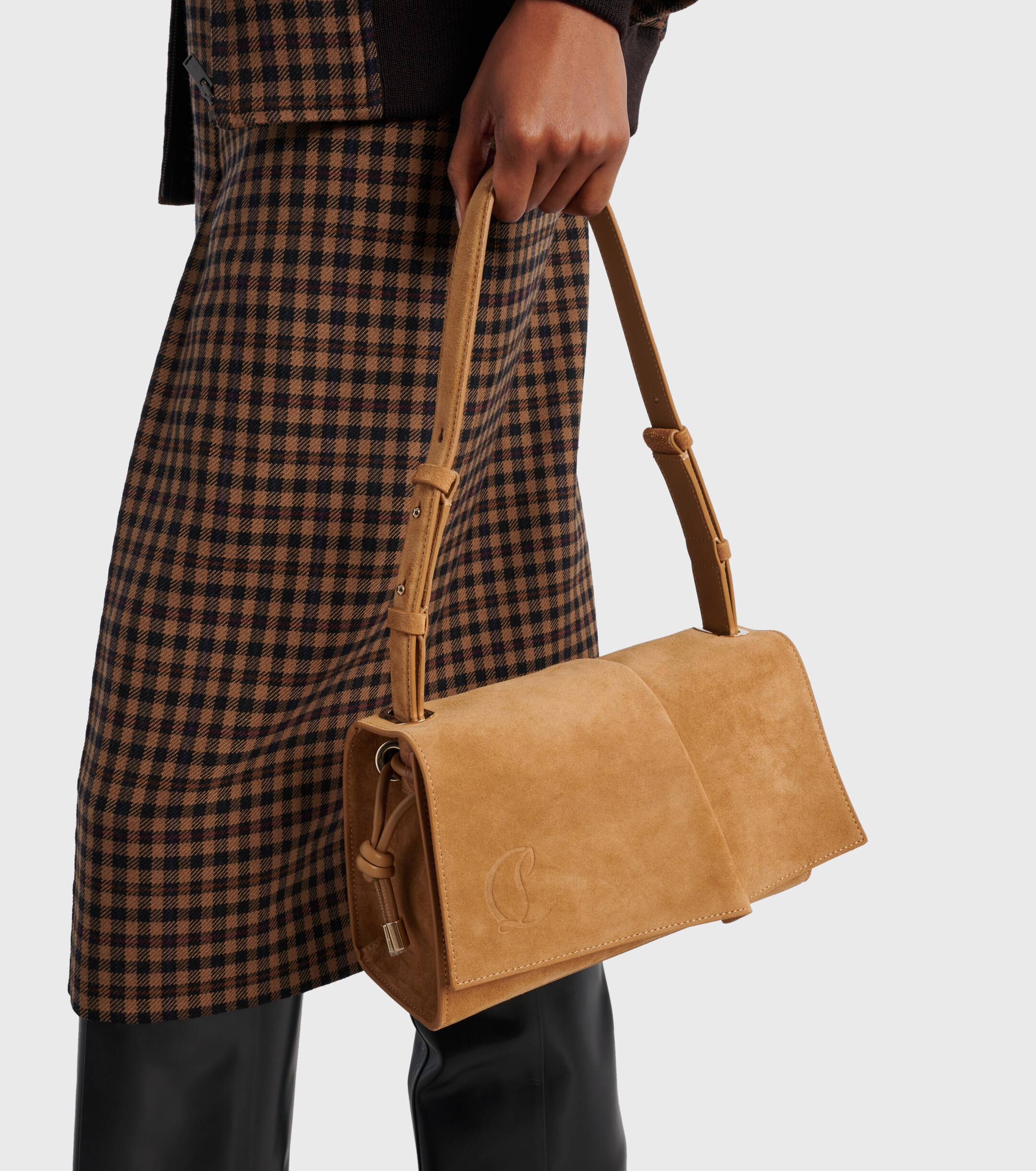CHRISTIAN LOUBOUTIN Baggy Small suede shoulder bag