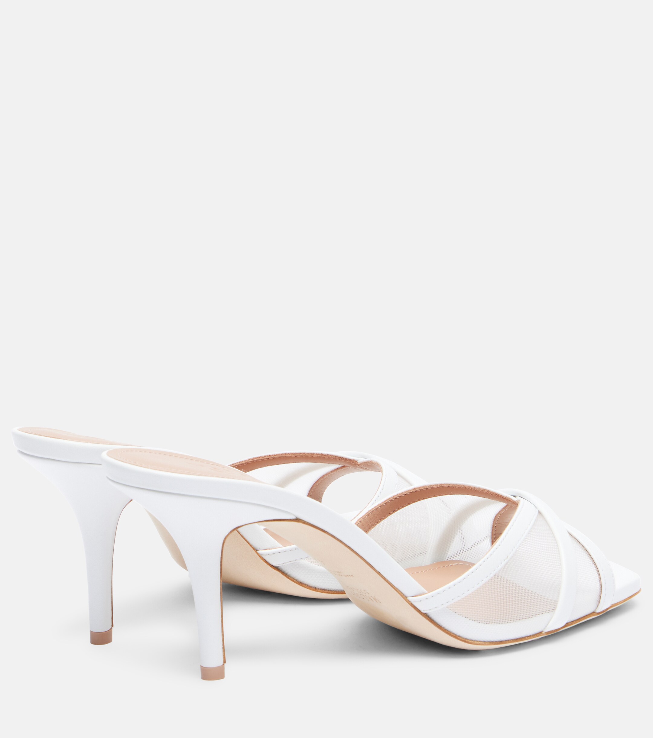 Malone Souliers Perla 70 leather and mesh mules 