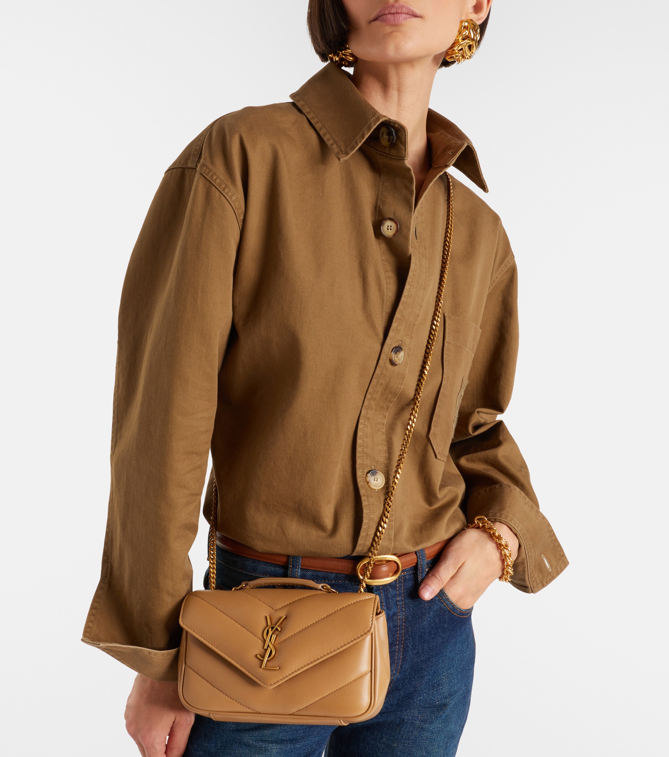 Saint Laurent Saint Laurent Loulou Mini leather shoulder bag