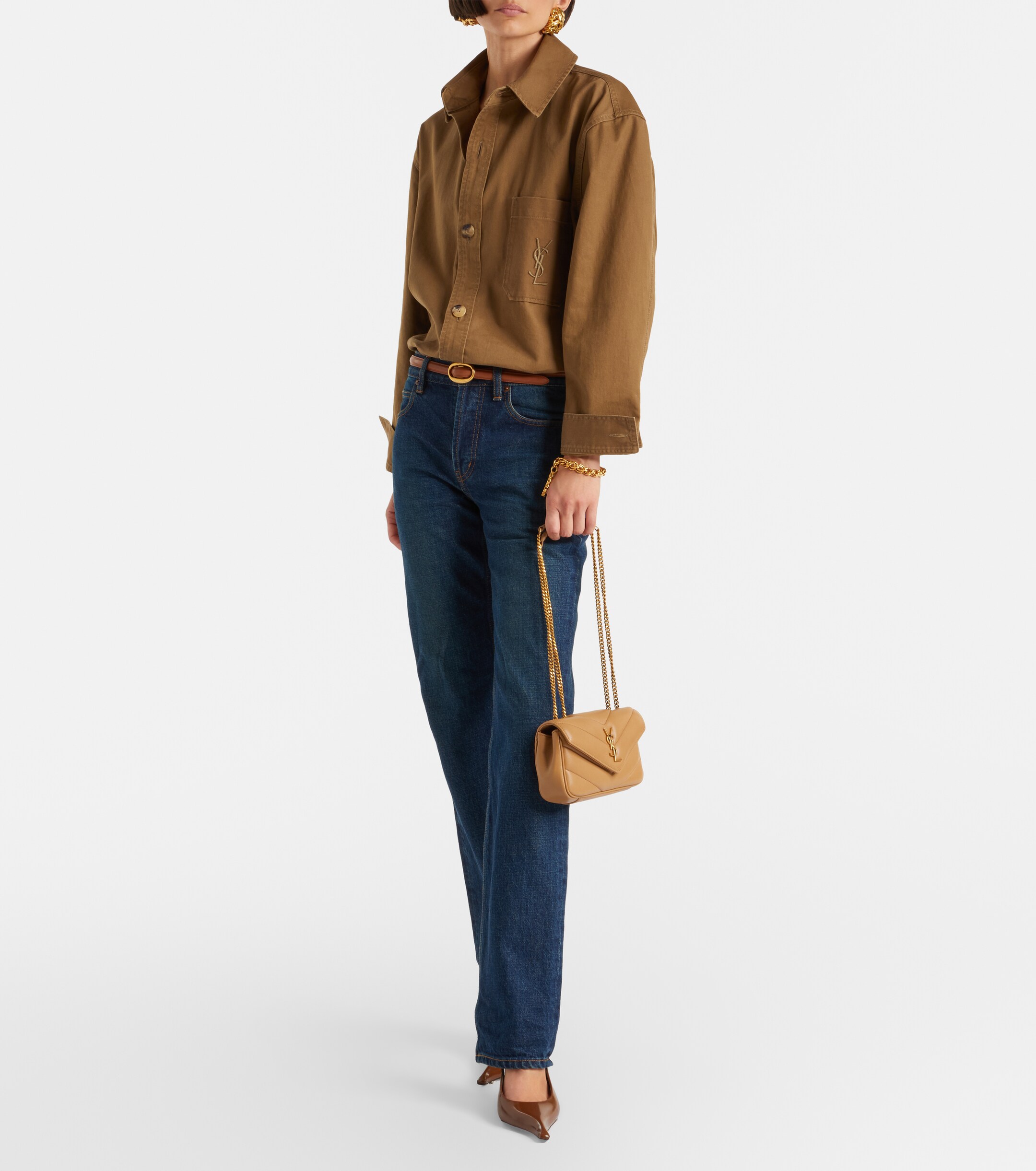 Saint Laurent Saint Laurent Loulou Mini leather shoulder bag