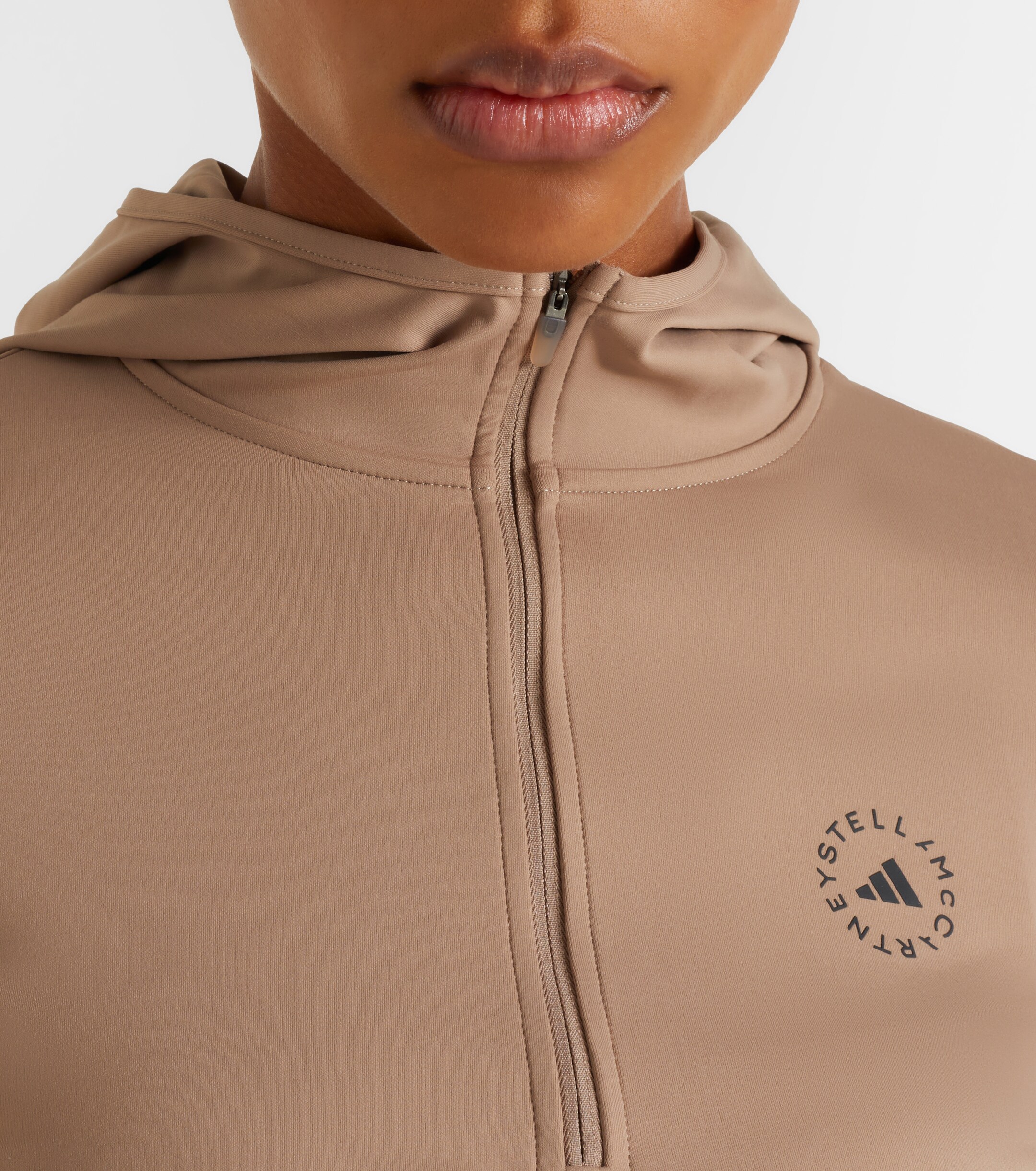 adidas by Stella McCartney Adidas by Stella McCartney Logo technical half-zip hoodie