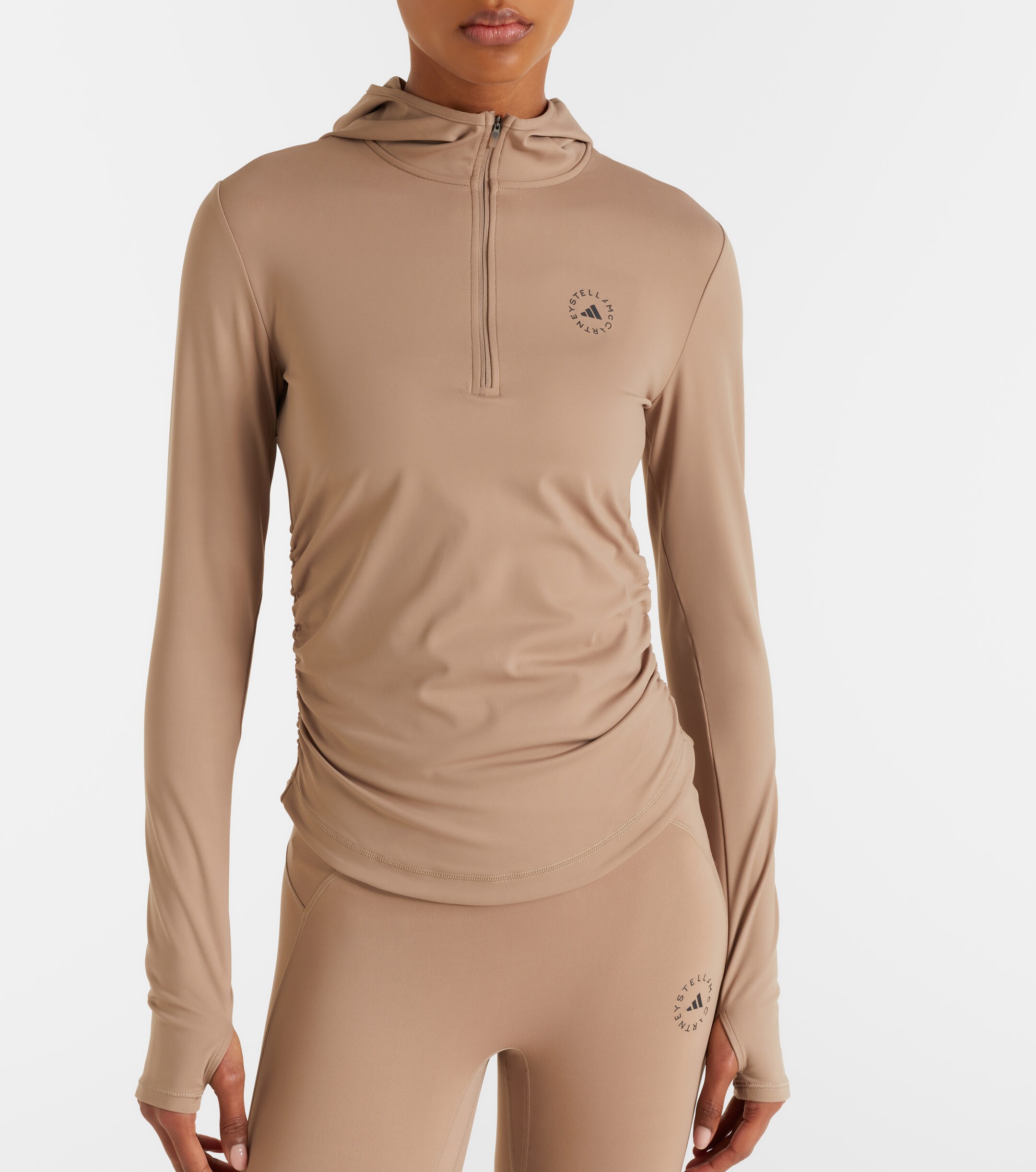 adidas by Stella McCartney Adidas by Stella McCartney Logo technical half-zip hoodie