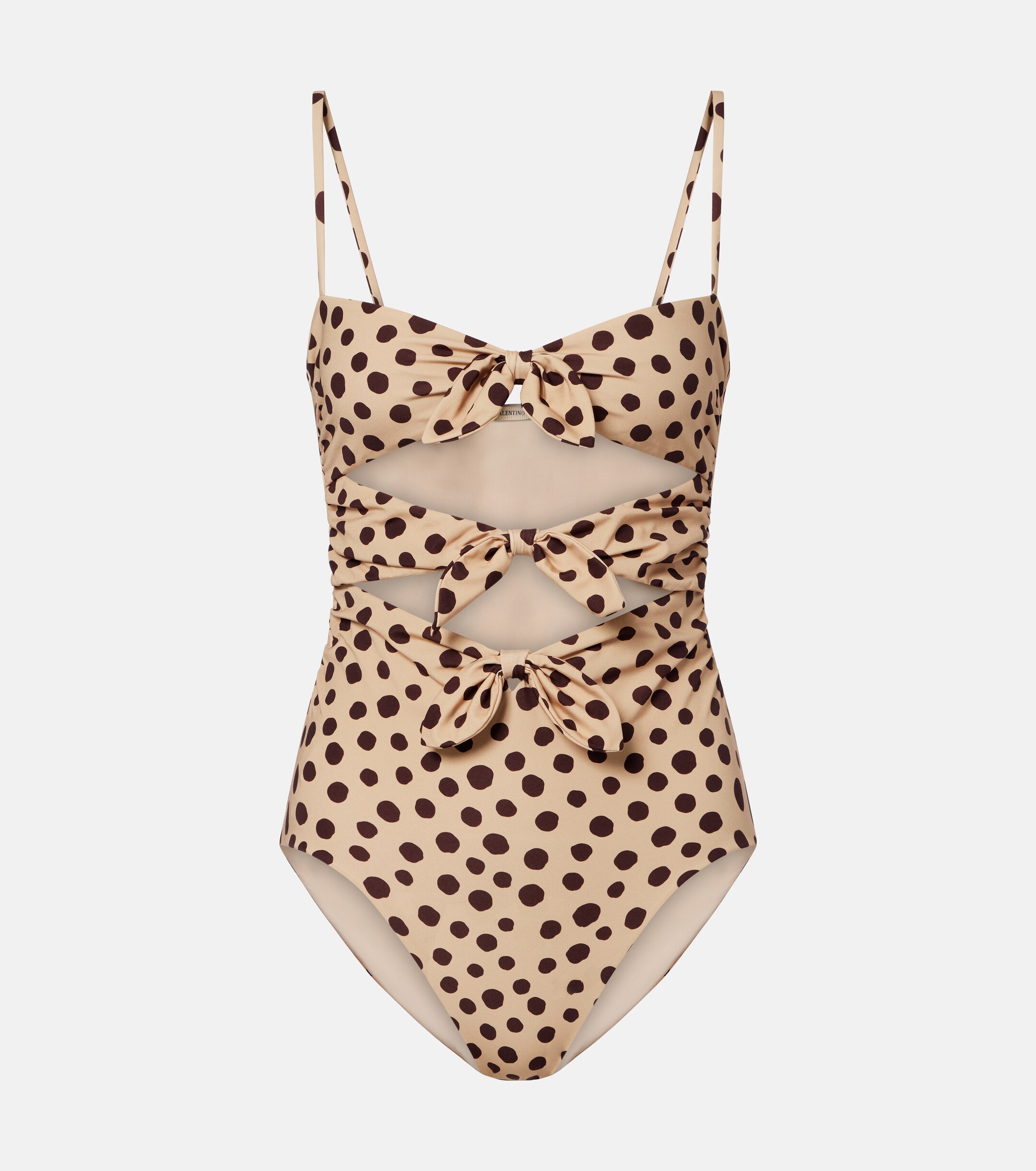 Valentino Garavani Valentino Garavani Polka-dot cutout swimsuit